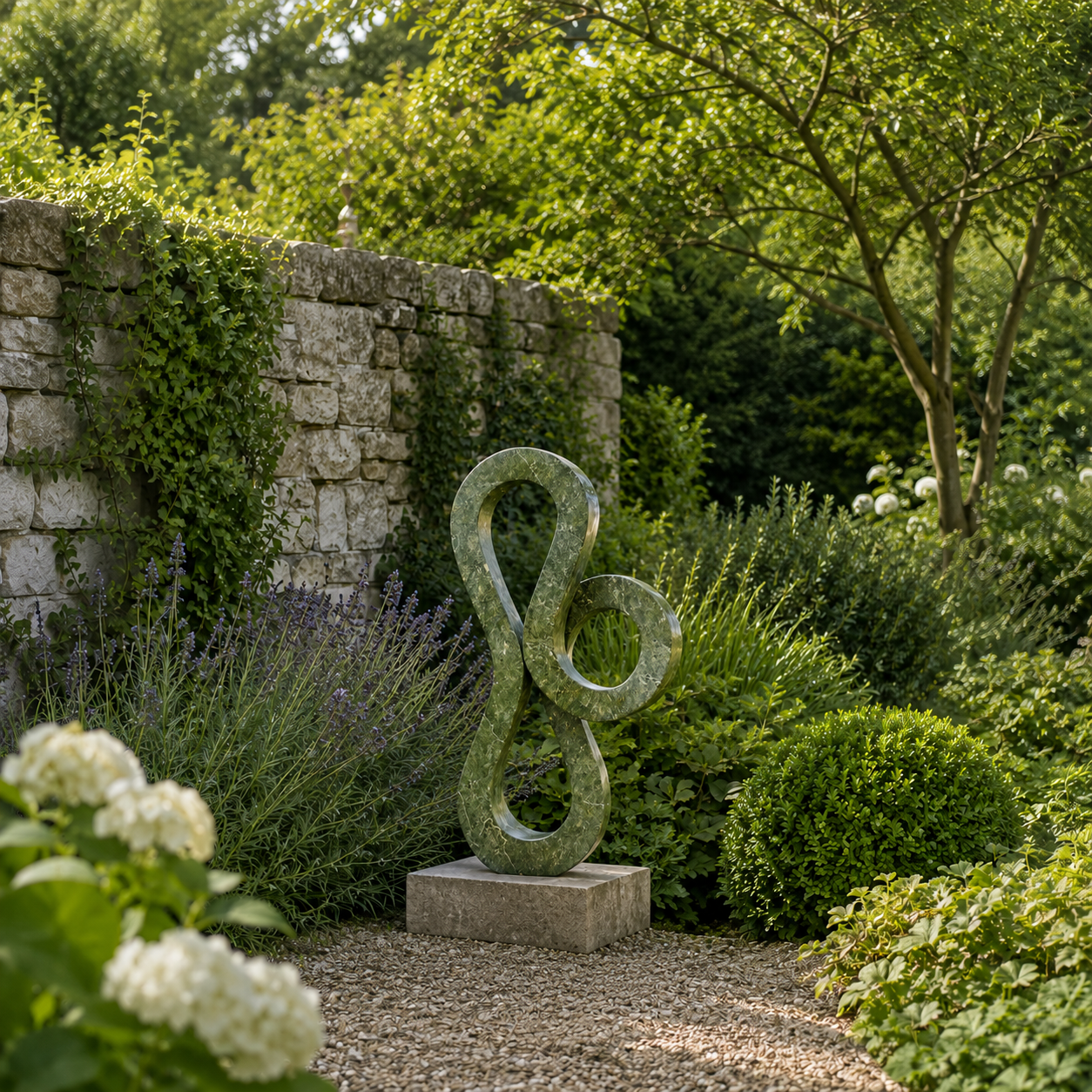 Large Shona Stone Abstract Sculpture - Entwined by Victor Matafi (Unique) - Image 4