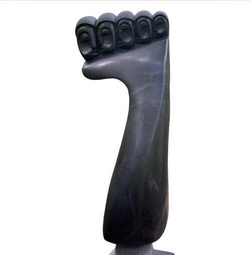 Large Stone Foot Sculpture - Feet of the Mind by Emmanuel Changunda (Unique)