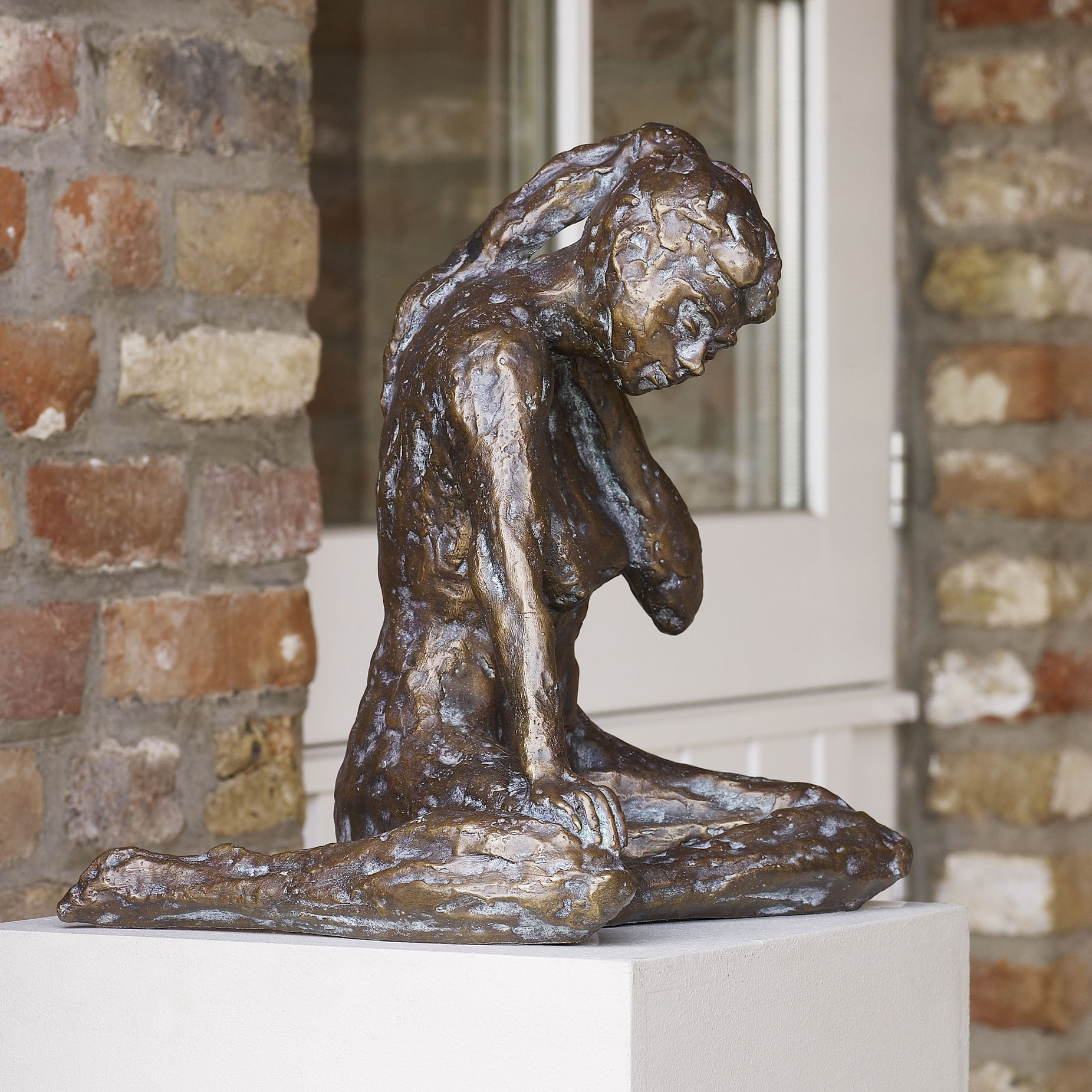 Tabletop Bronze Figurative Female Sculpture Sensitivity By Jacques Tabletop Bronze Figurative Female Sculpture Sensitivity By Jacques