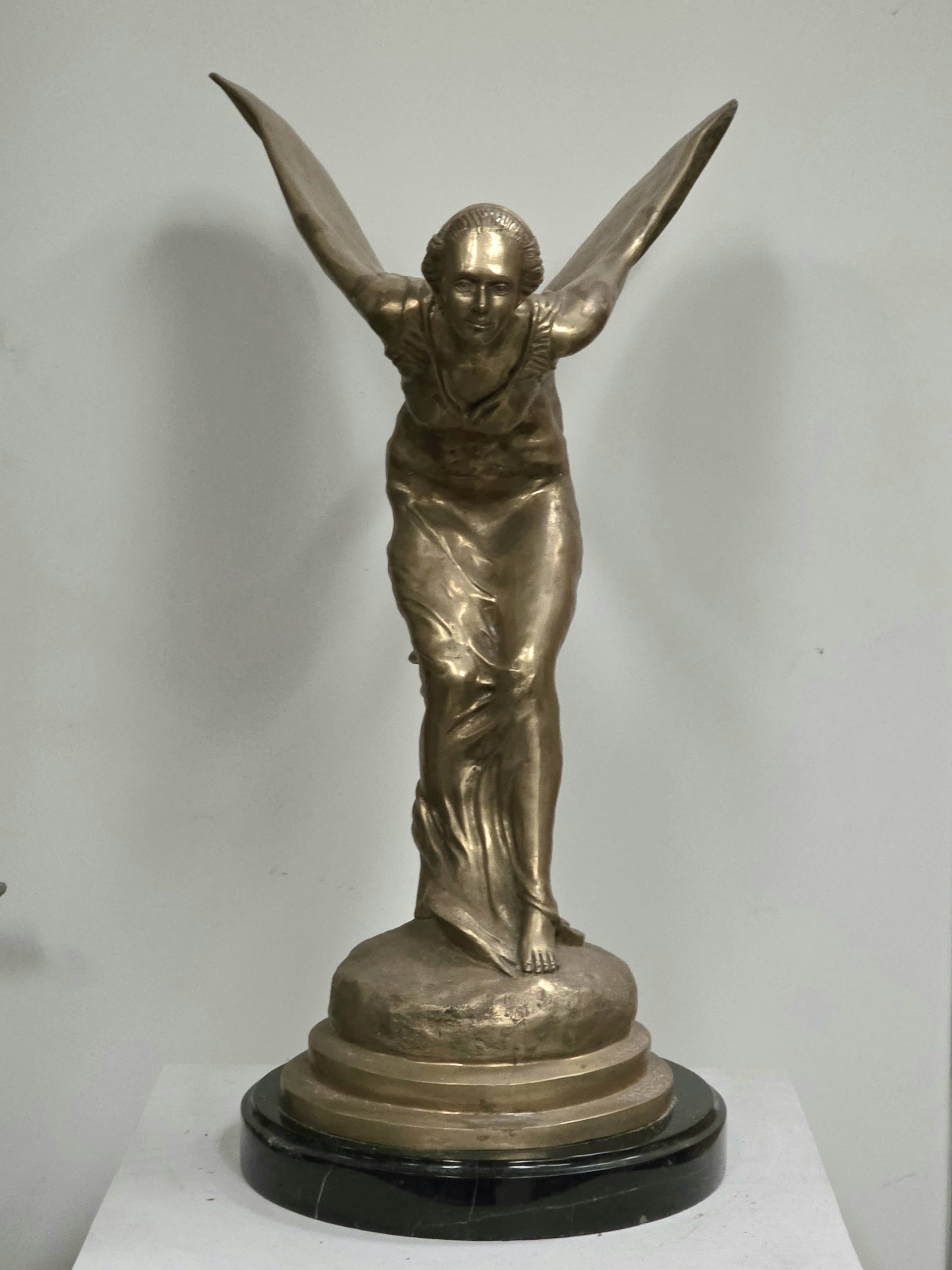 Large Bronze Figurative Automobile Sculpture - Rolls Royce Spirit