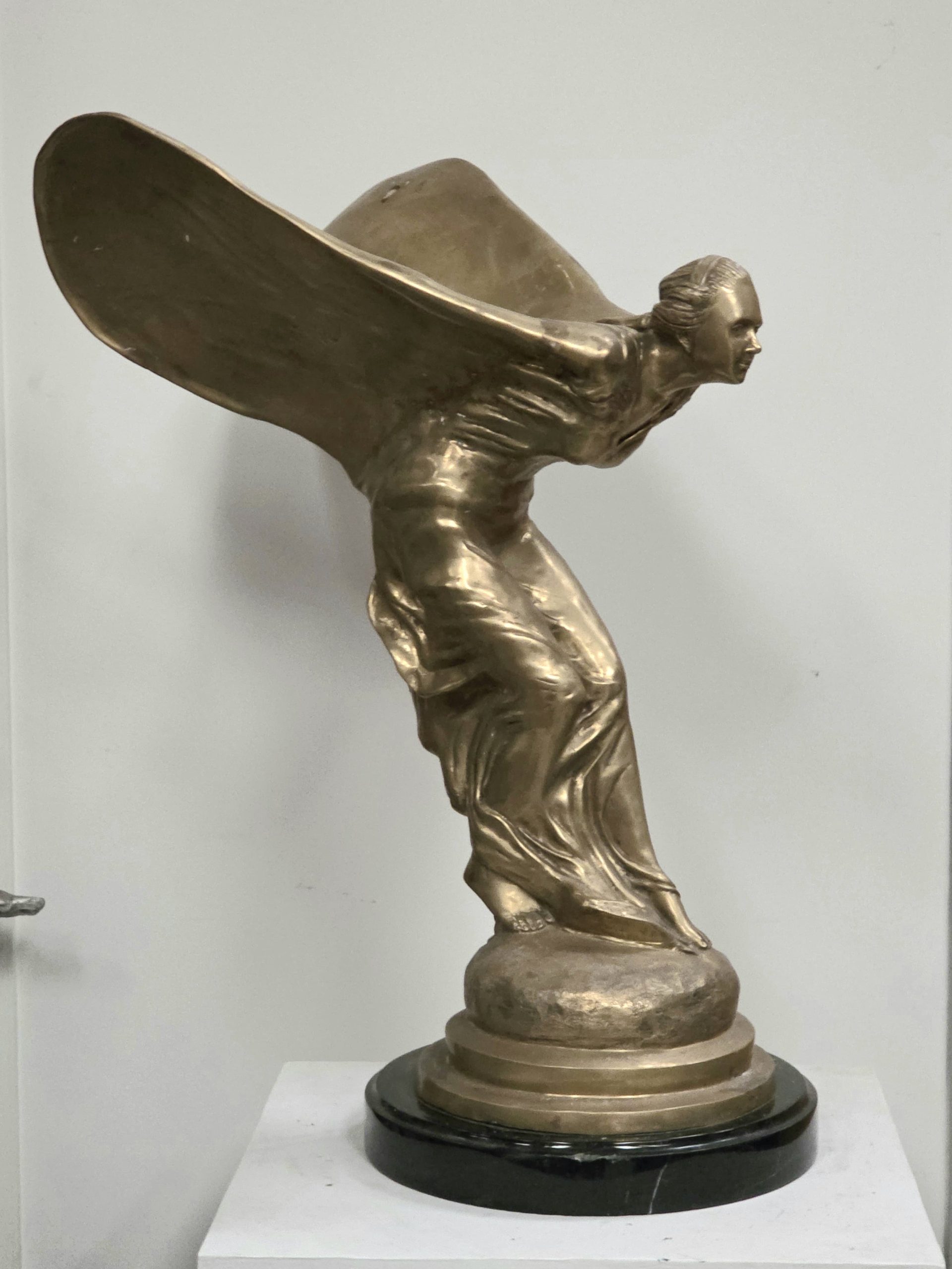 Large Bronze Figurative Automobile Sculpture - Rolls Royce Spirit