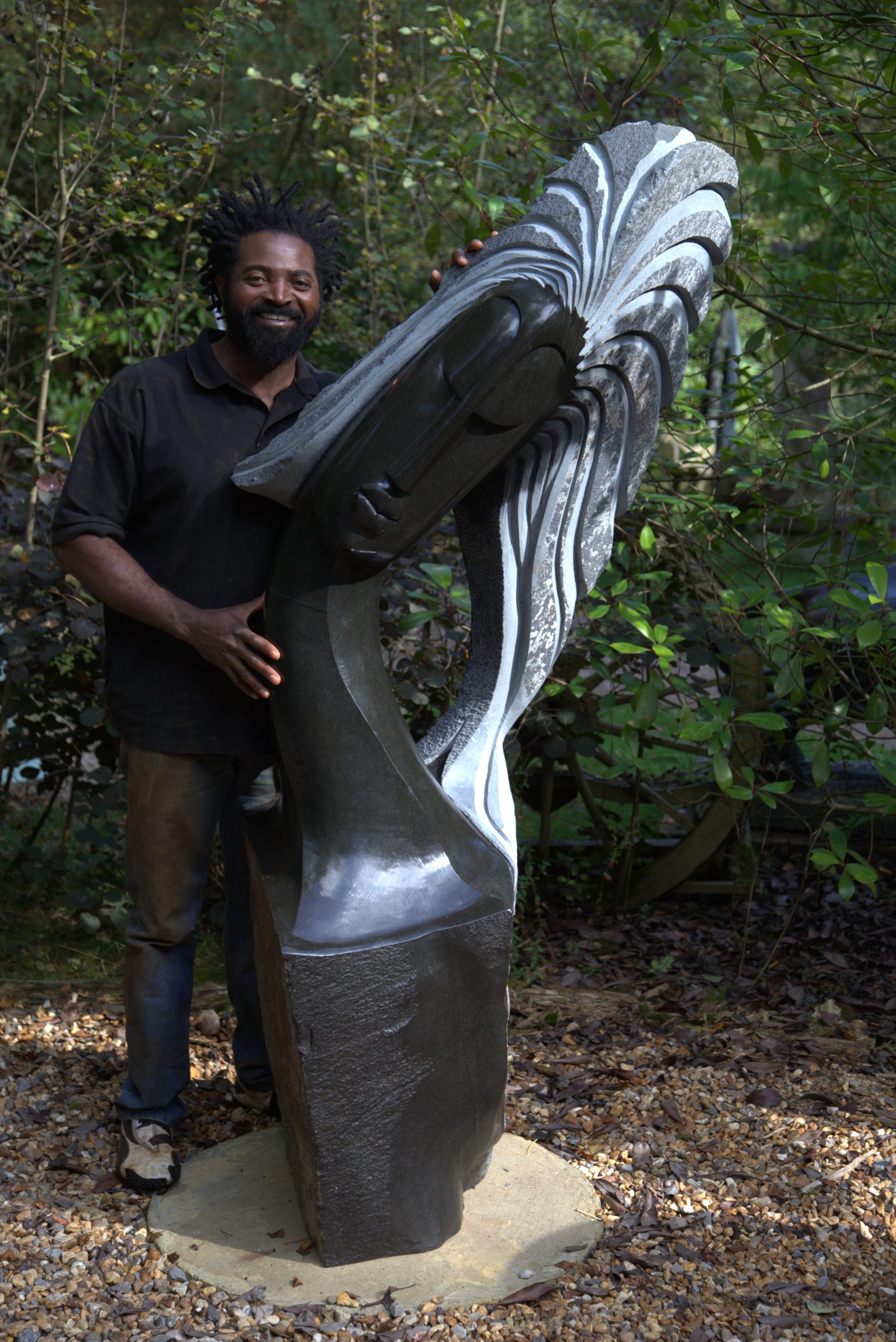 The Origin of Beauty by Tinei Mashaya. Large Stone Figurative Sculpture