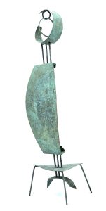 Small Mantelpiece Abstract Unique Copper Sculpture