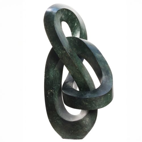 Best Wishes by Victor Matafi. Unique, abstract Zimbabwean Shona Opal Stone sculpture.