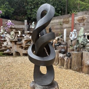 Large Stone Abstract Sculpture - Mutual Feeling by Victor Matafi (Unique) - Image 3