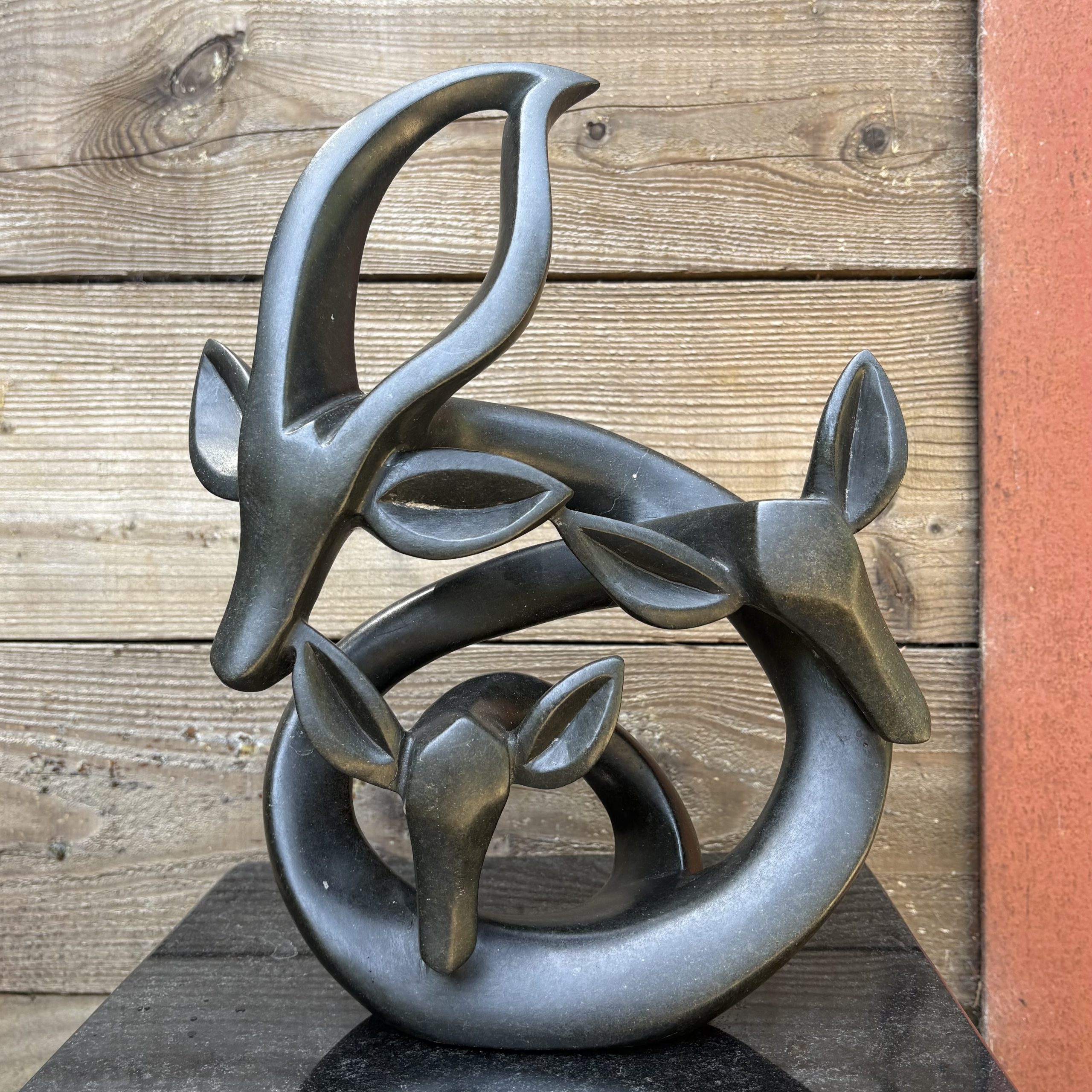 Table-top Springstone Impala Sculpture - Celebration Family by Fungai Dodzo (Unique) - Image 7