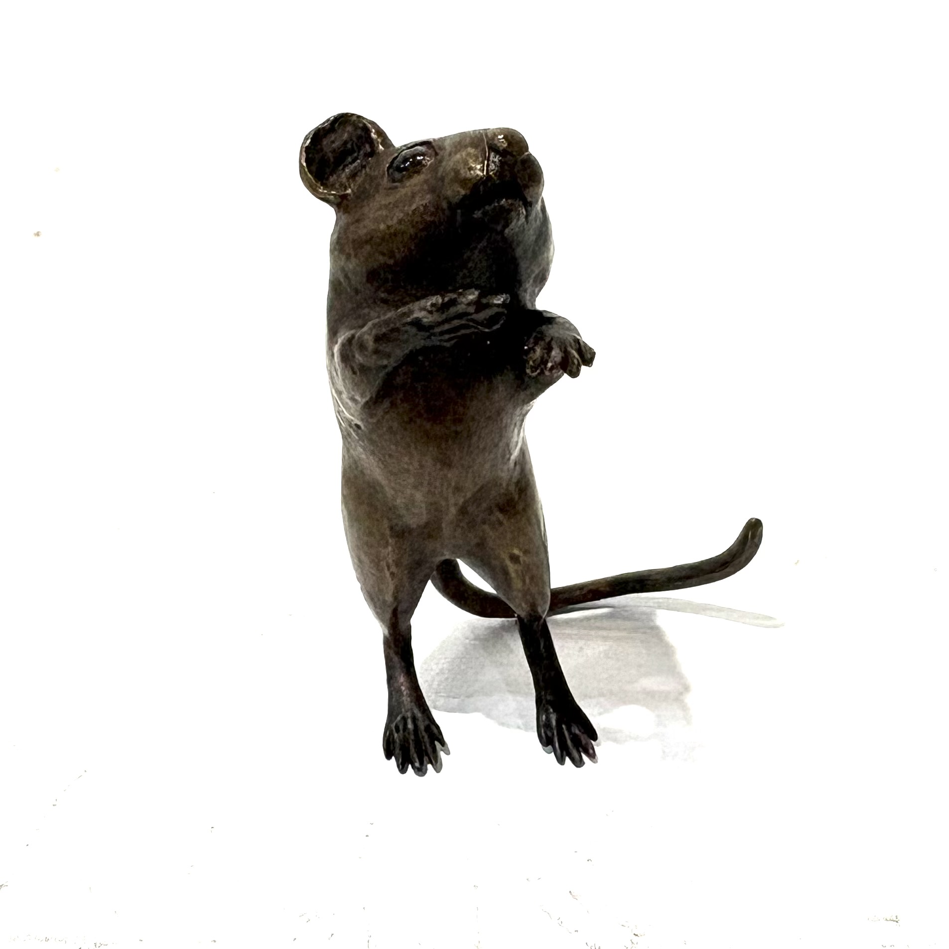 Small Bronze Mouse Sculpture - Dormouse by Steve Boss - Image 4