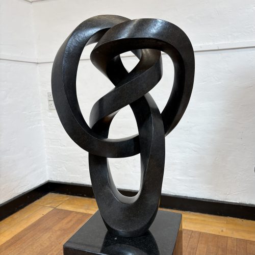 Stone Abstract Sculpture - Happy Moments by Victor Matafi (Unique)