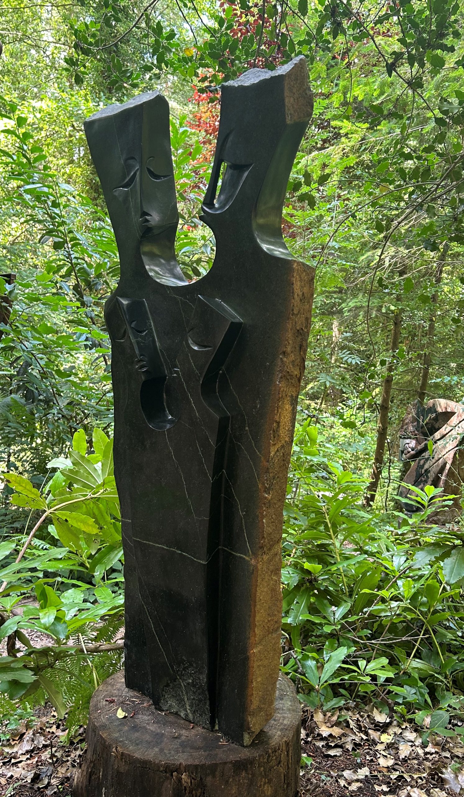 Large Stone Abstract People Sculpture - A Family by Sam Wabe (Unique) - Image 3
