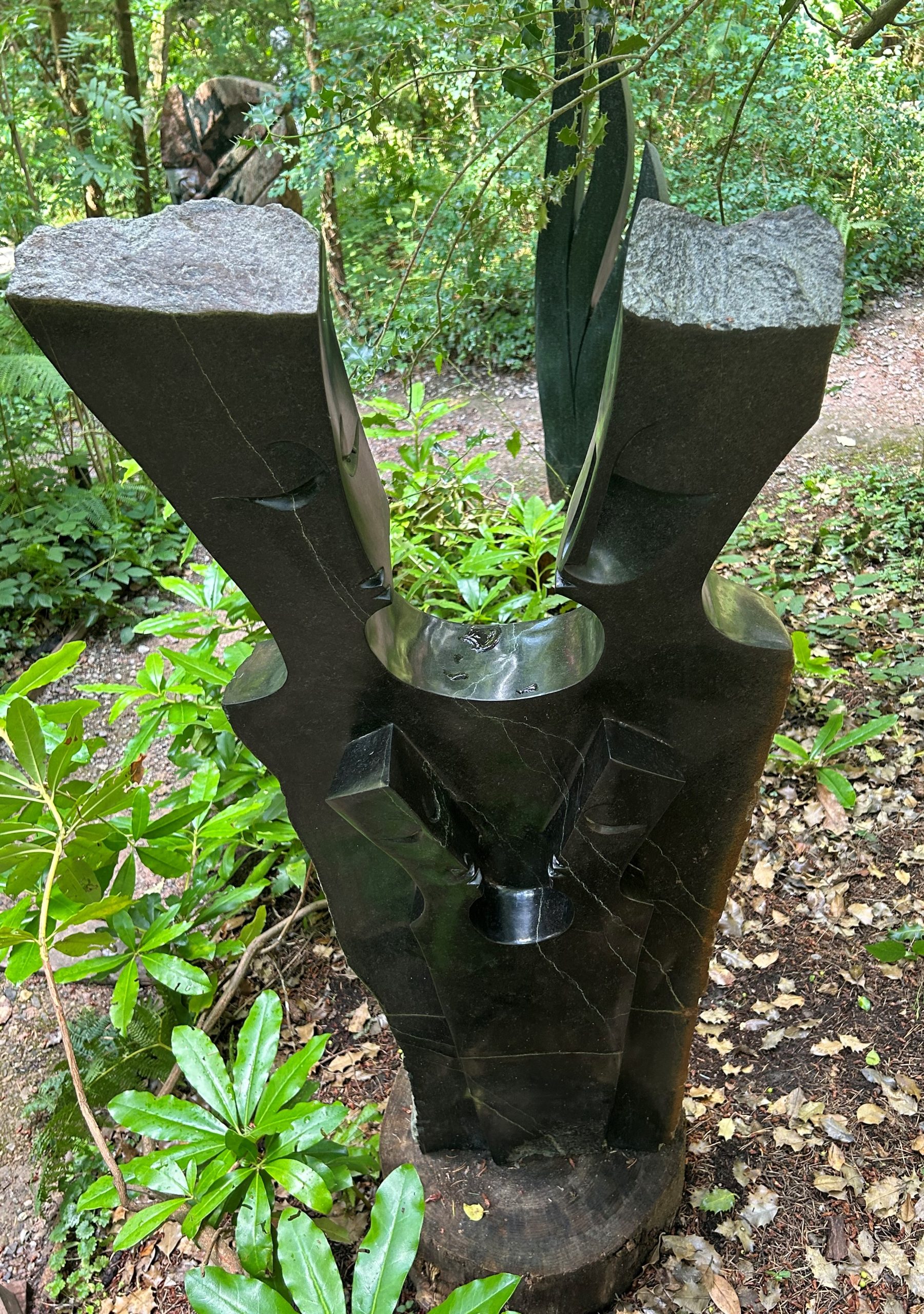 Large Stone Abstract People Sculpture - A Family by Sam Wabe (Unique) - Image 4