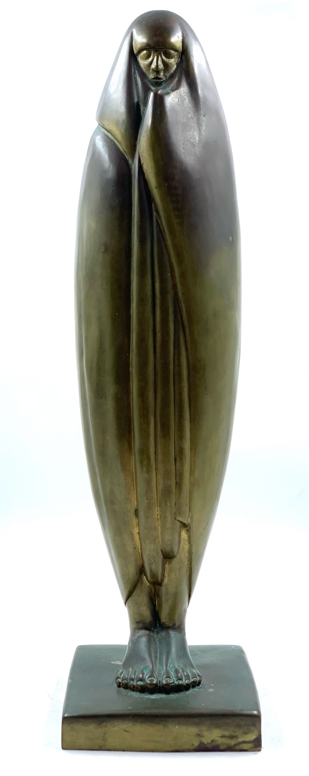 Tabletop Bronze Woman Sculpture - Femme de Marrakech (Mid-20th Century) After Céline Lepage - Image 2