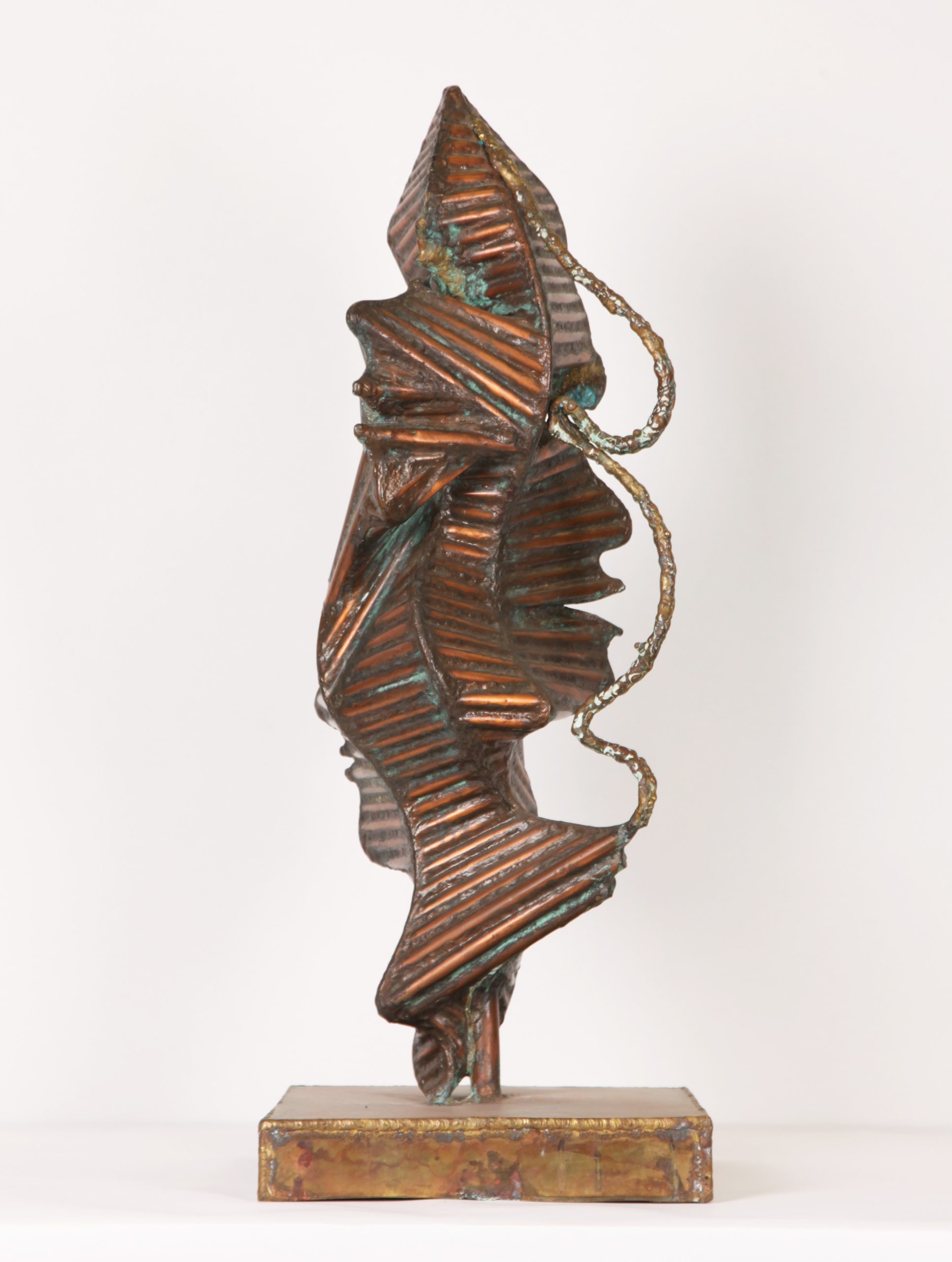 Tabletop Abstract Copper Sculpture - Faces - Image 3