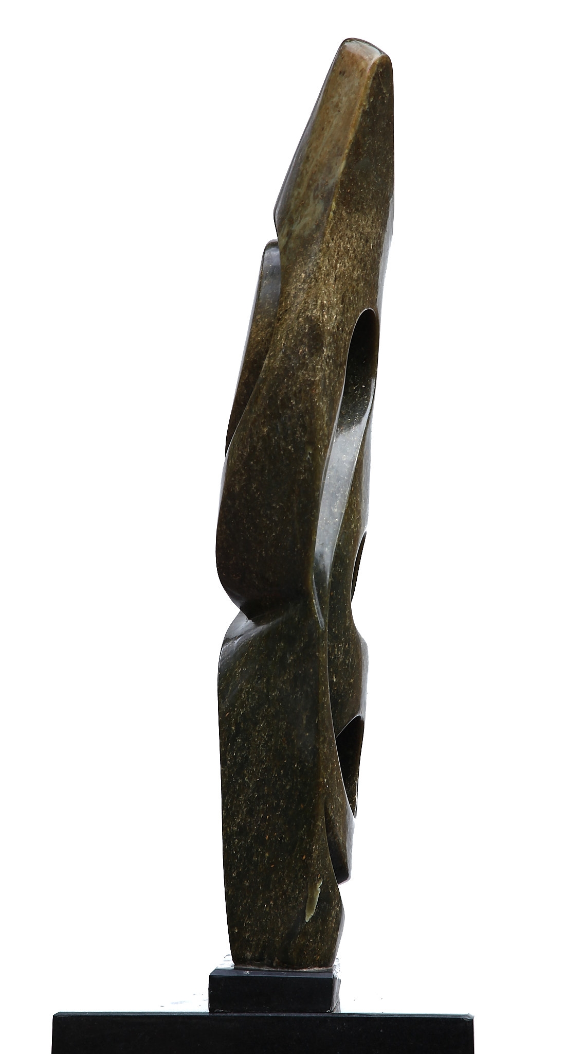 An abstract Shona sculpture made of Lemon and Opal stone.