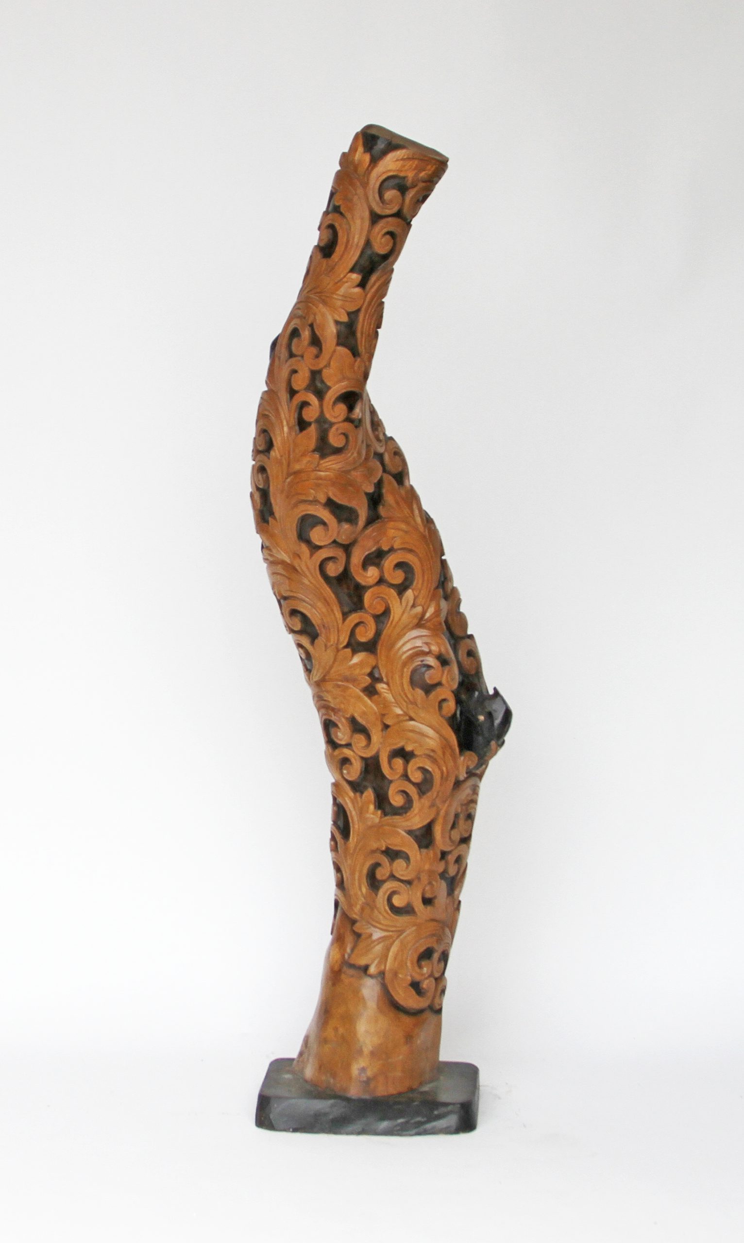 Large Wood Sculpture - Carved Hardwood Sculpture II (Unique) - Image 2