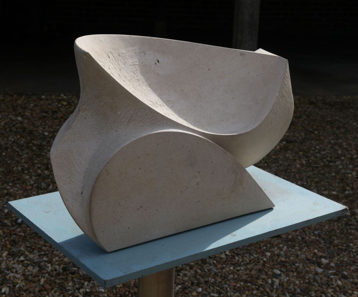Abstract Boat Hand Carved from Lepine Stone from Canterbury Cathedral