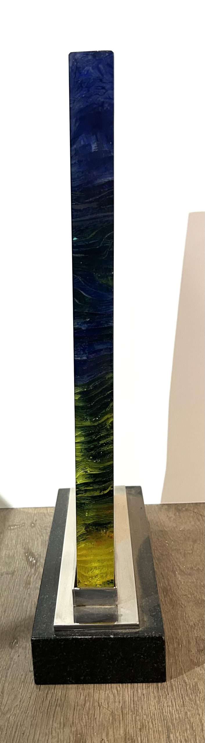 Tabletop Rectangle Glass Sculpture - Coast by Martyn Barratt (Unique) - Image 2