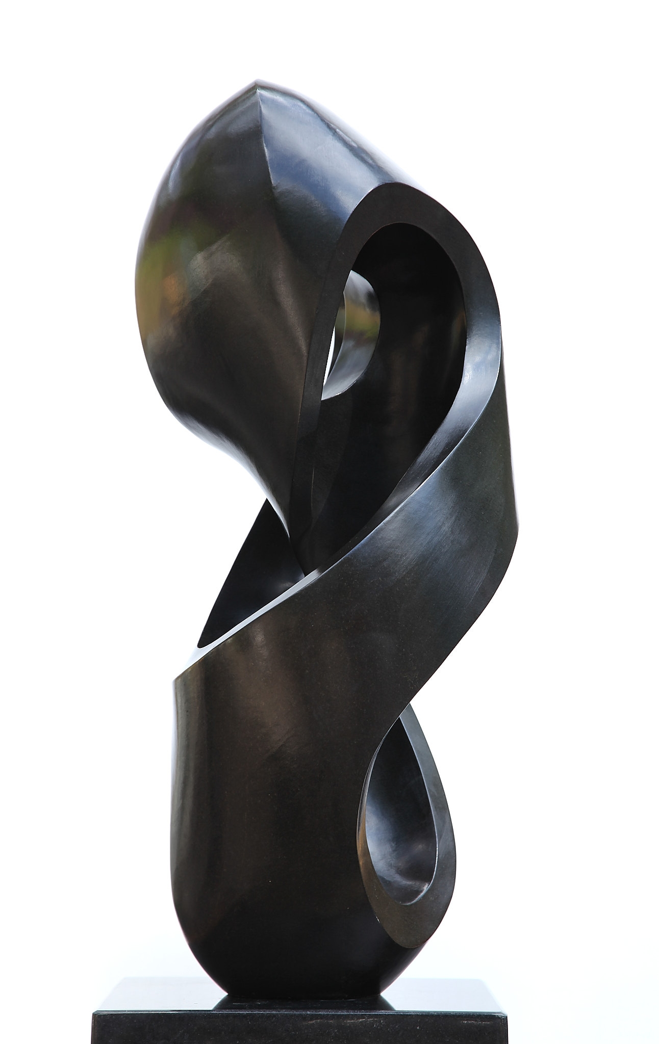 African Shona Springstone Abstract Curved Holy Sculpture