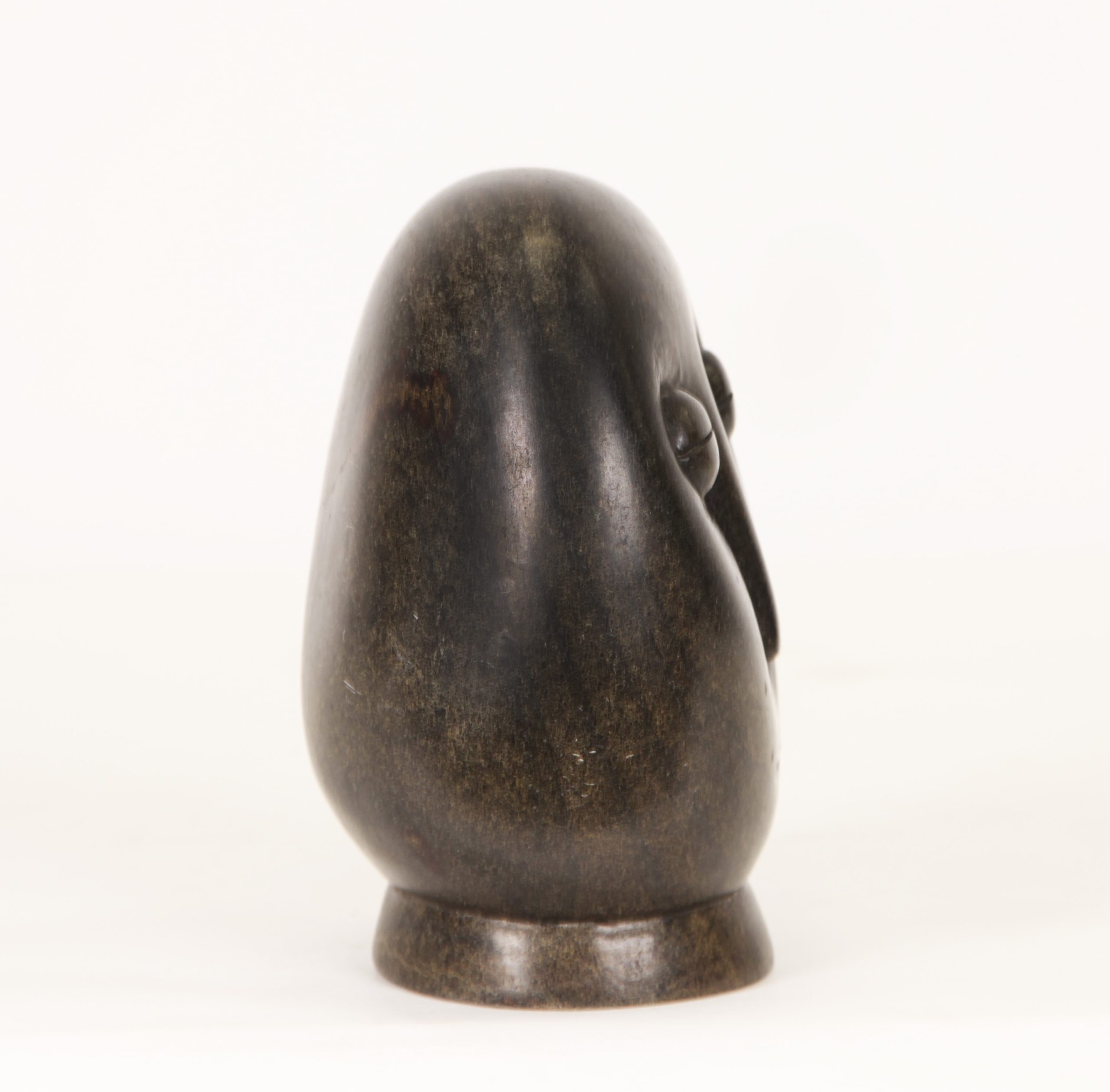 Small Stone Figurative Sculpture - Headman by Faniza Akuda (Unique) - Image 2