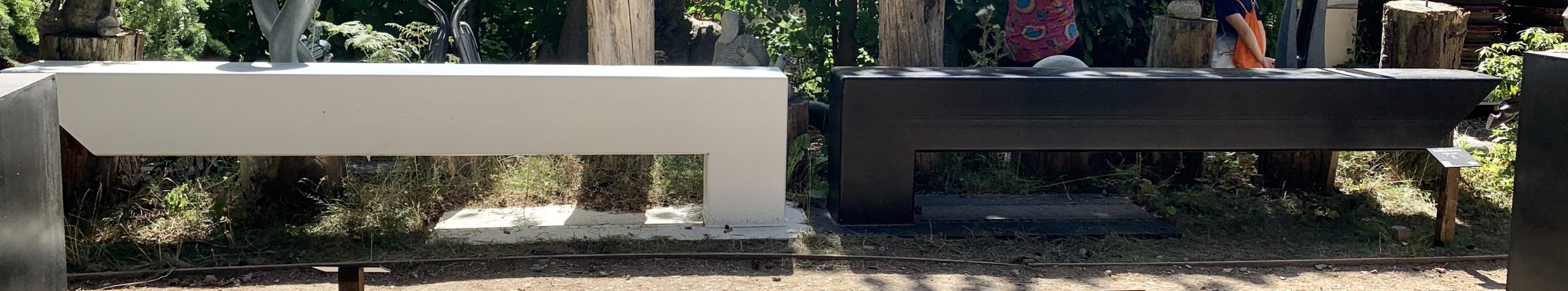 Large Steel Furniture Sculpture - Floating Benches by Andy Langley (Unique) - Image 4