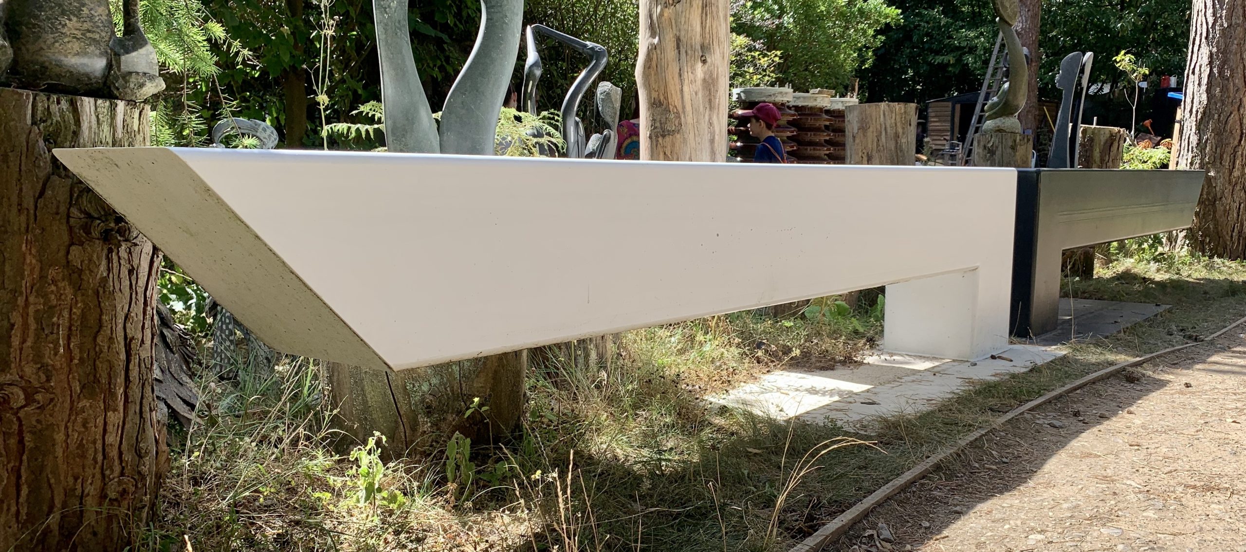 Large Steel Furniture Sculpture - Floating Benches by Andy Langley (Unique) - Image 2