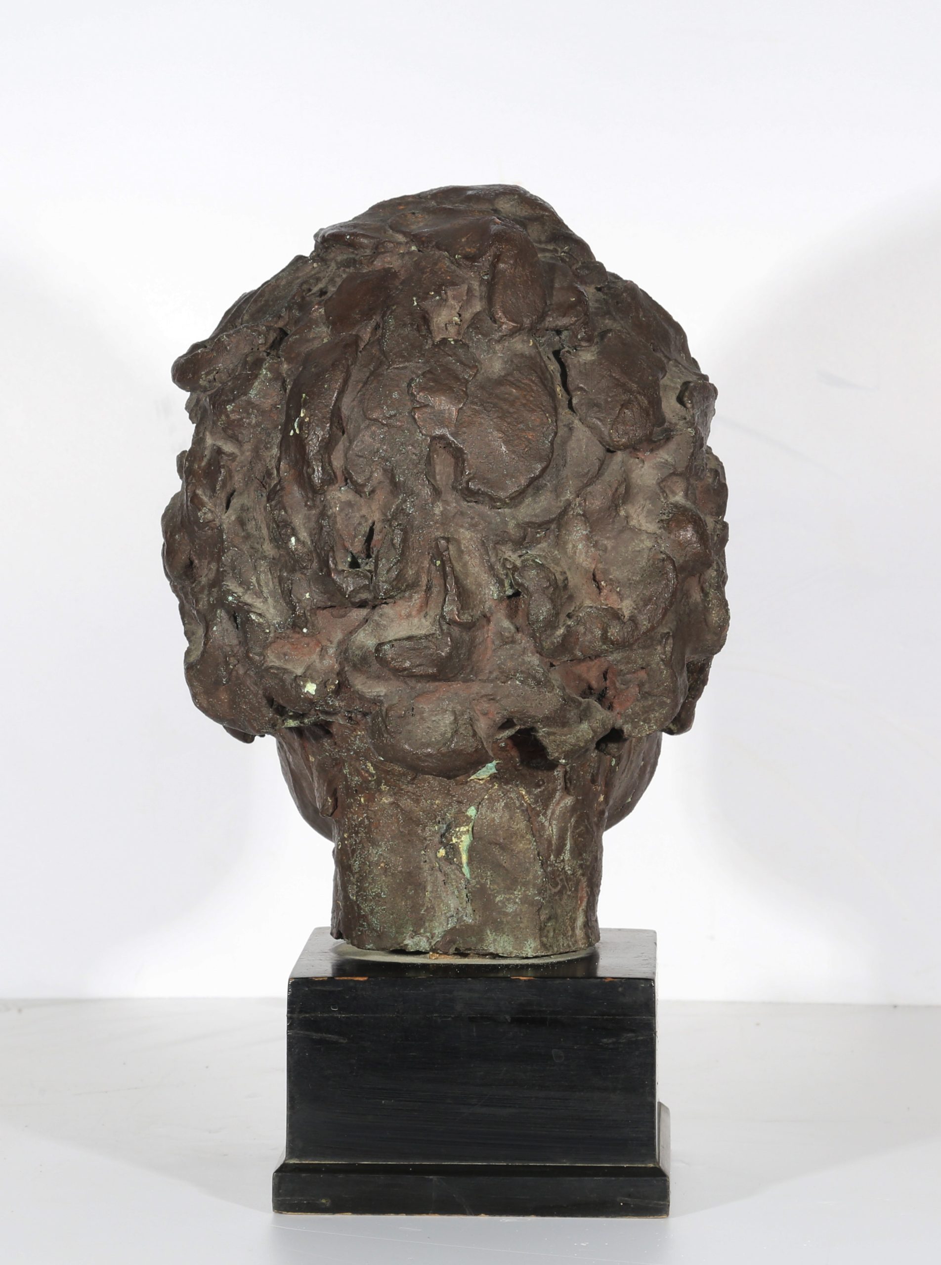 Tabletop Plaster Head Sculpture - Portrait of a Young Child by Franta Belsky (Signed) - Image 4