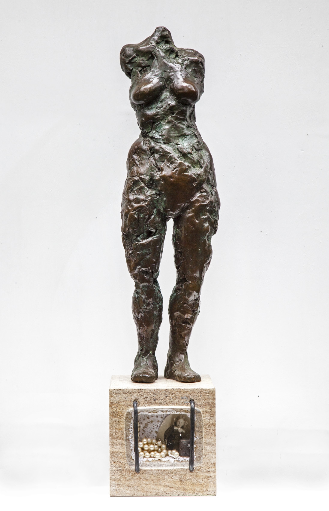 Tabletop Bronze Female Body Sculpture - Ephemera by Glenn Morris (Edition of 4) - Image 4