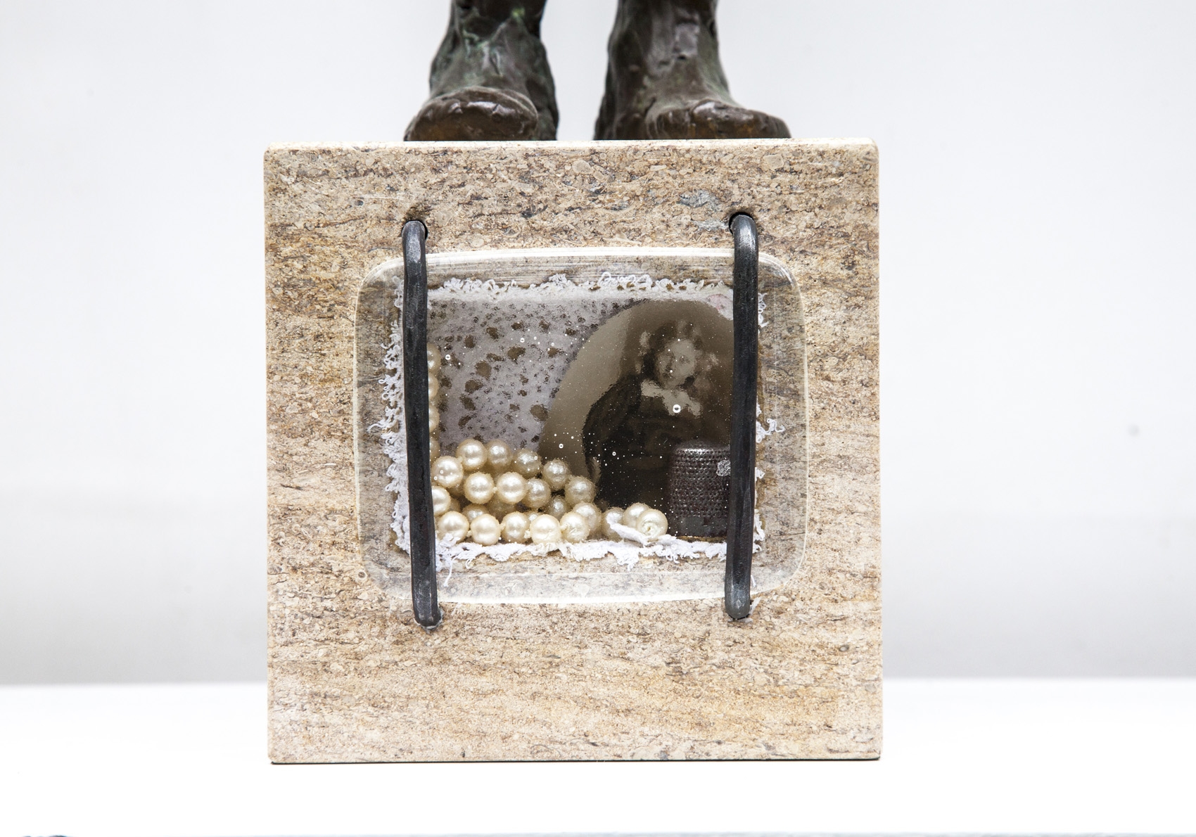 Tabletop Bronze Female Body Sculpture - Ephemera by Glenn Morris (Edition of 4) - Image 2