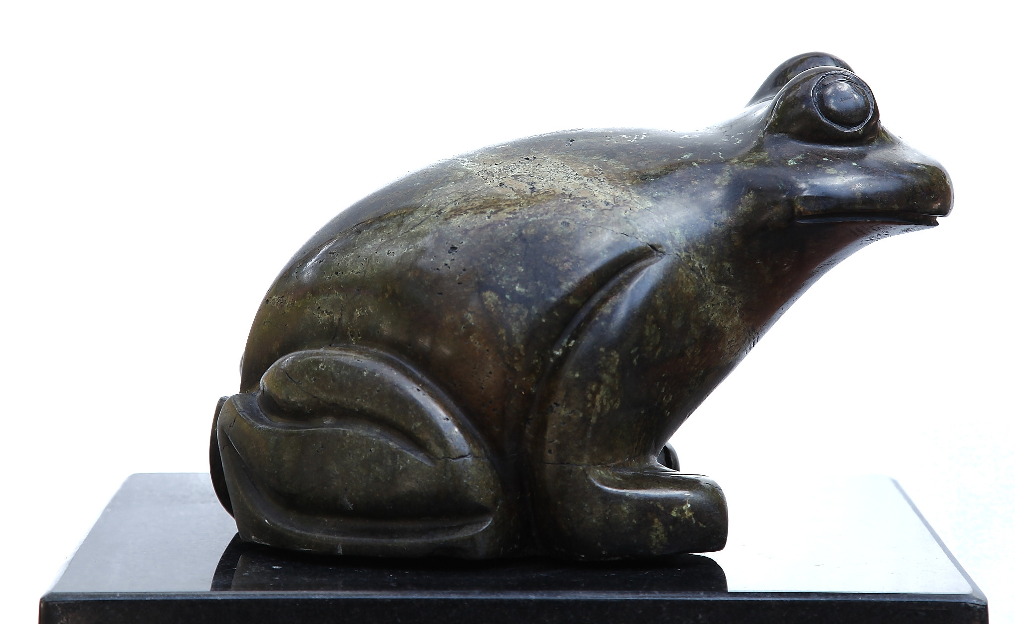 Plump and handsome stone shona frog sculpture