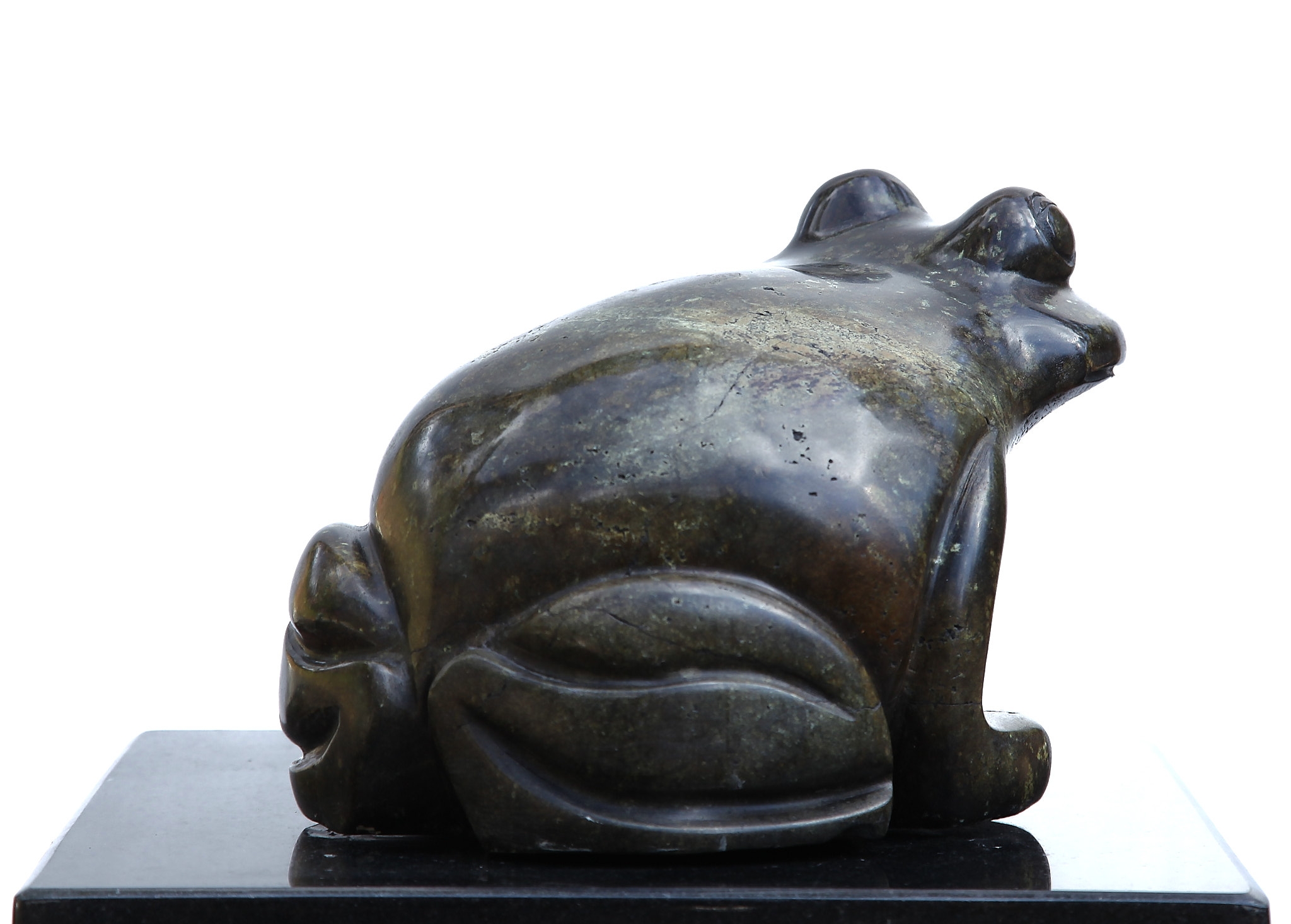 Plump and handsome stone shona frog sculpture