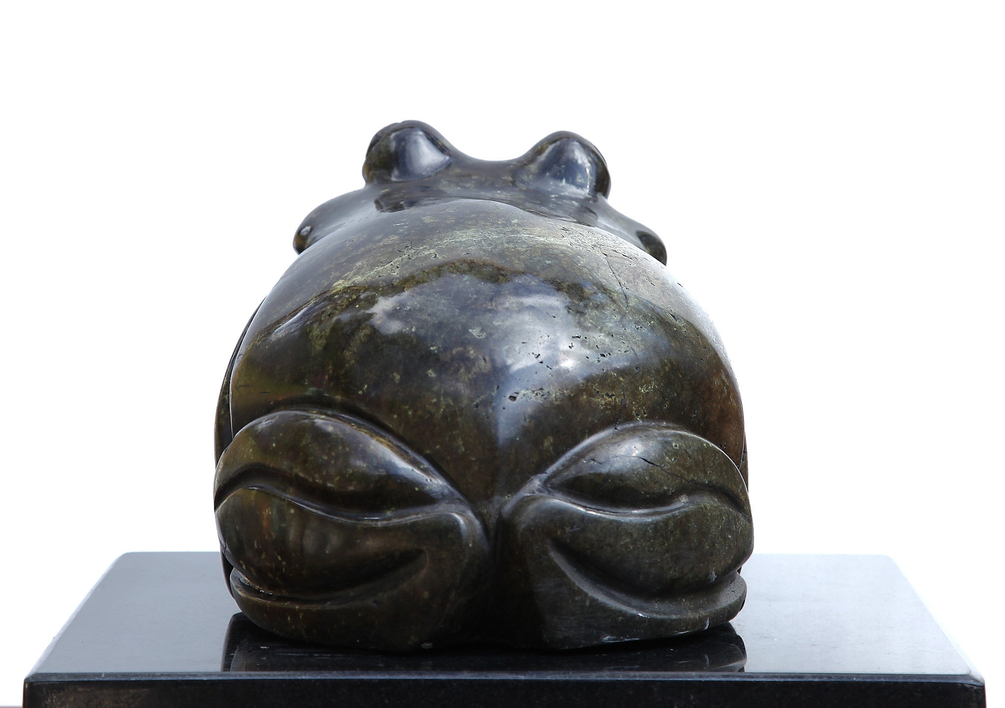 Plump and handsome stone shona frog sculpture