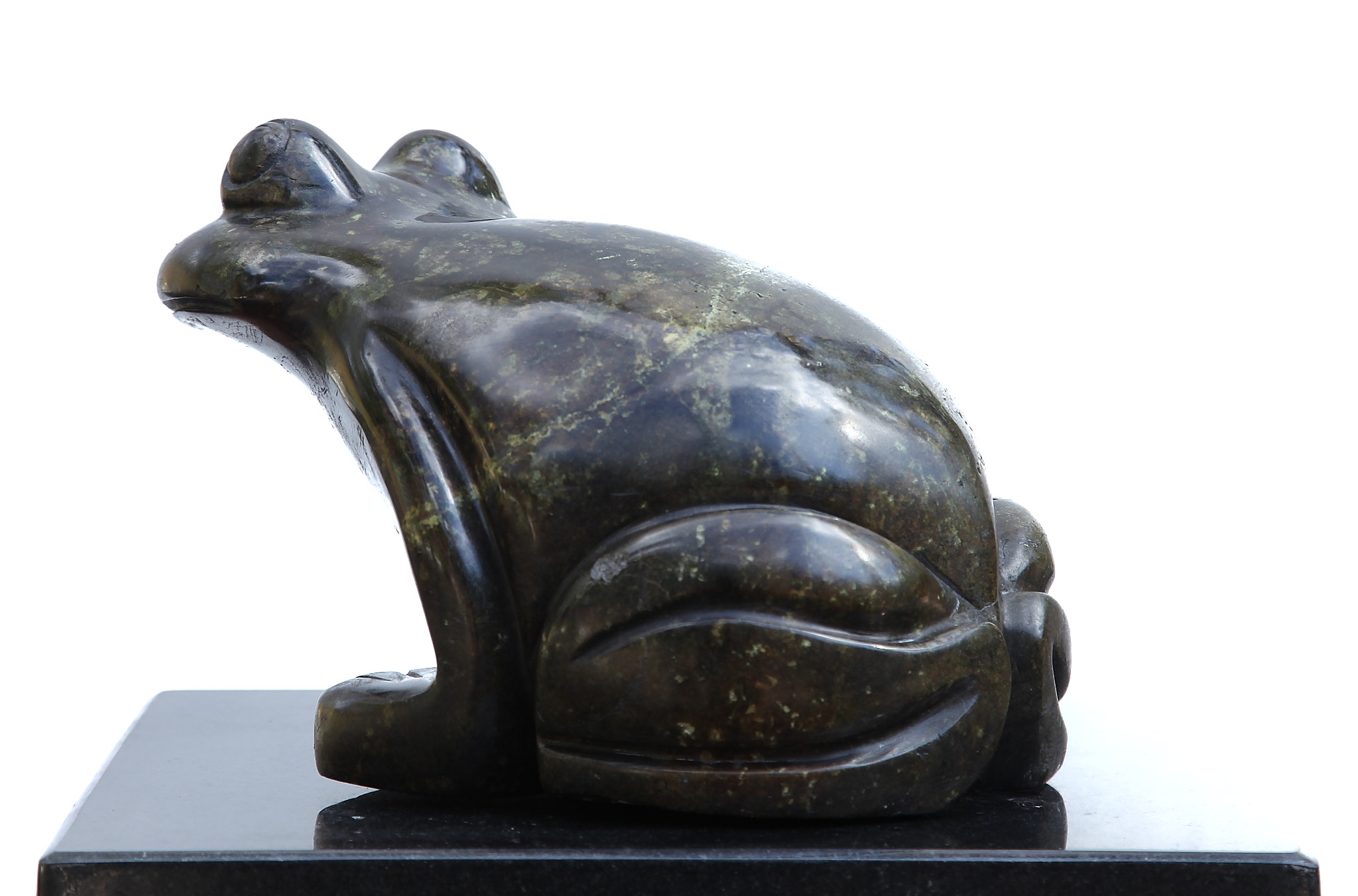 Plump and handsome stone shona frog sculpture