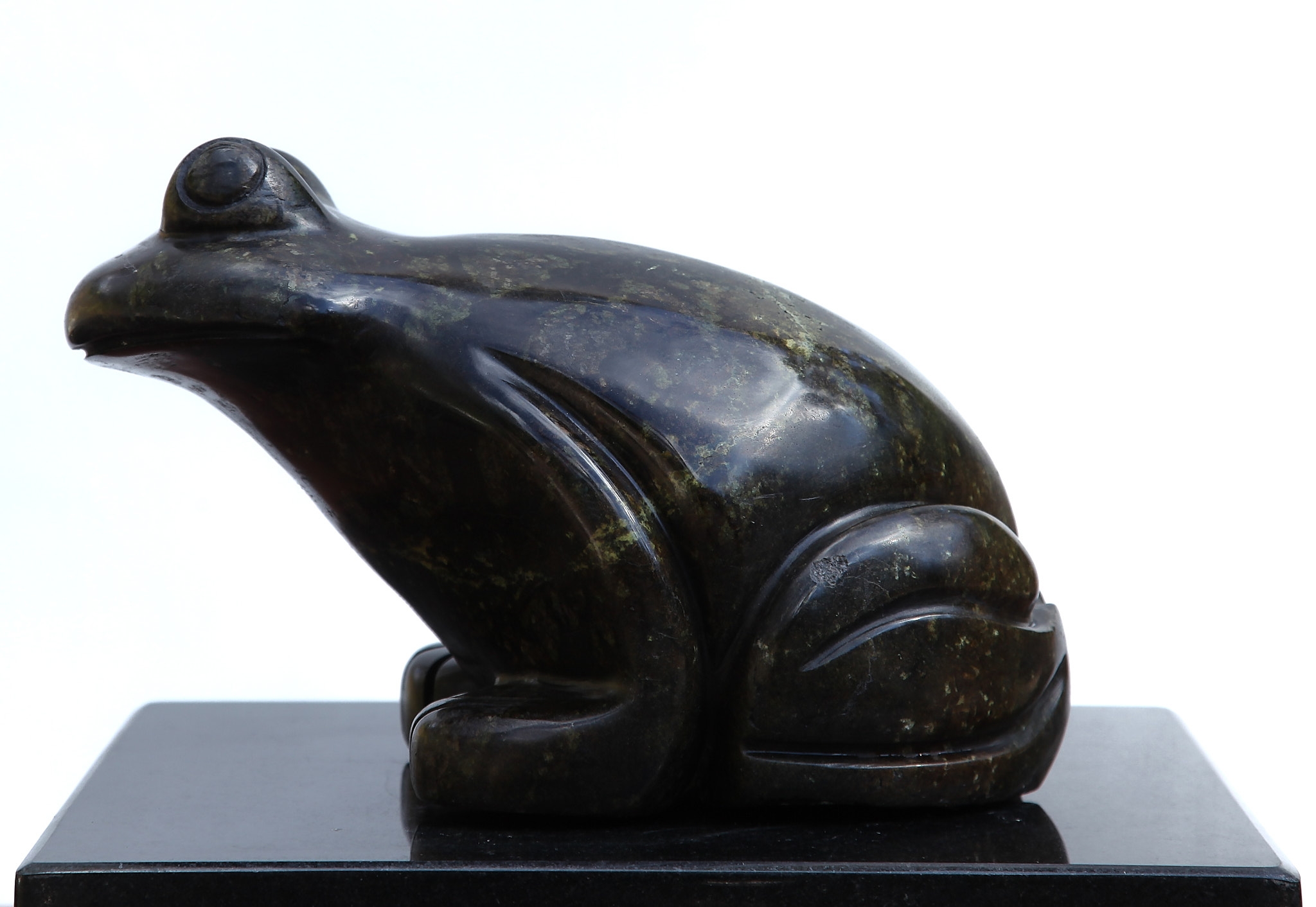 Plump and handsome stone shona frog sculpture