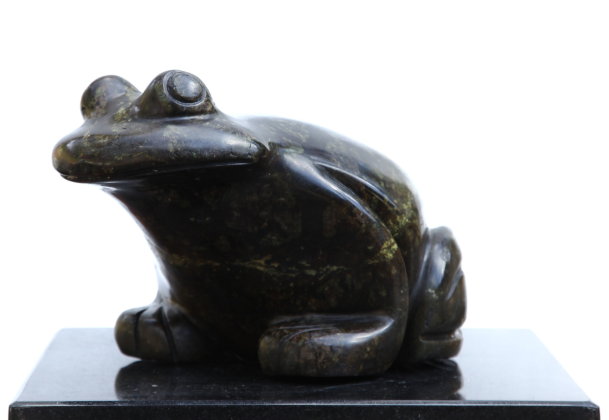 Plump and handsome stone shona frog sculpture