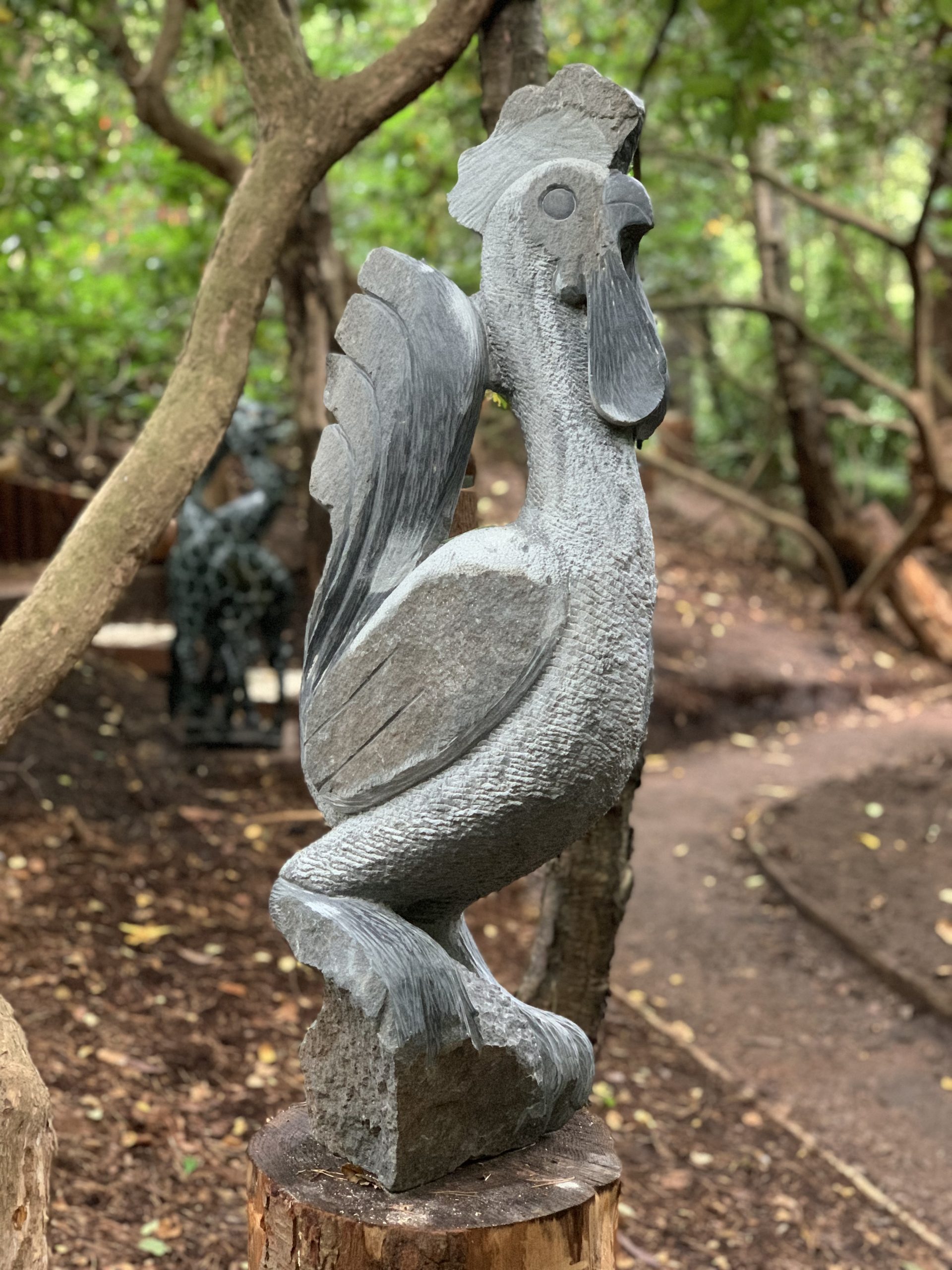 Lifesize Stone Cockerel Sculpture - Rooster by Hilary Manuhwa (Unique) - Image 2