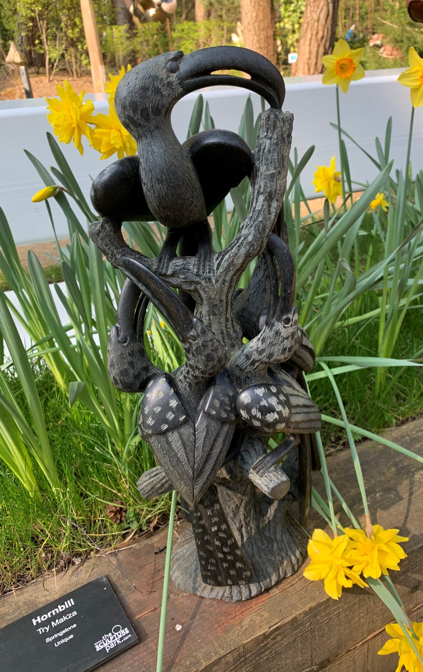 Tabletop Stone Bird - Hornbill by Try Makza (Unique) - Image 3