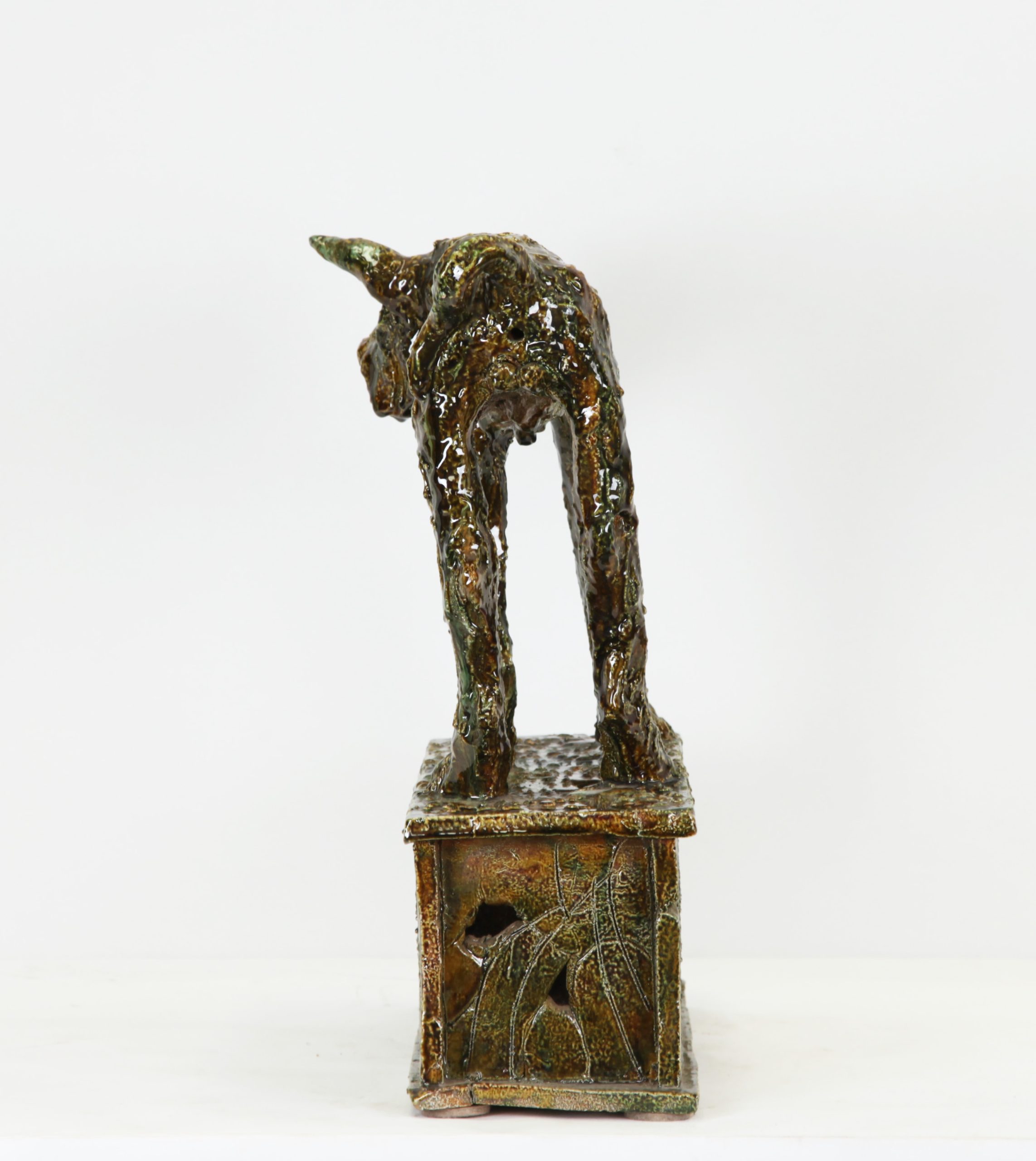 Tabletop Ceramic Animal Sculpture - Walking Dog by Ian Gregory (Unique) - Image 2