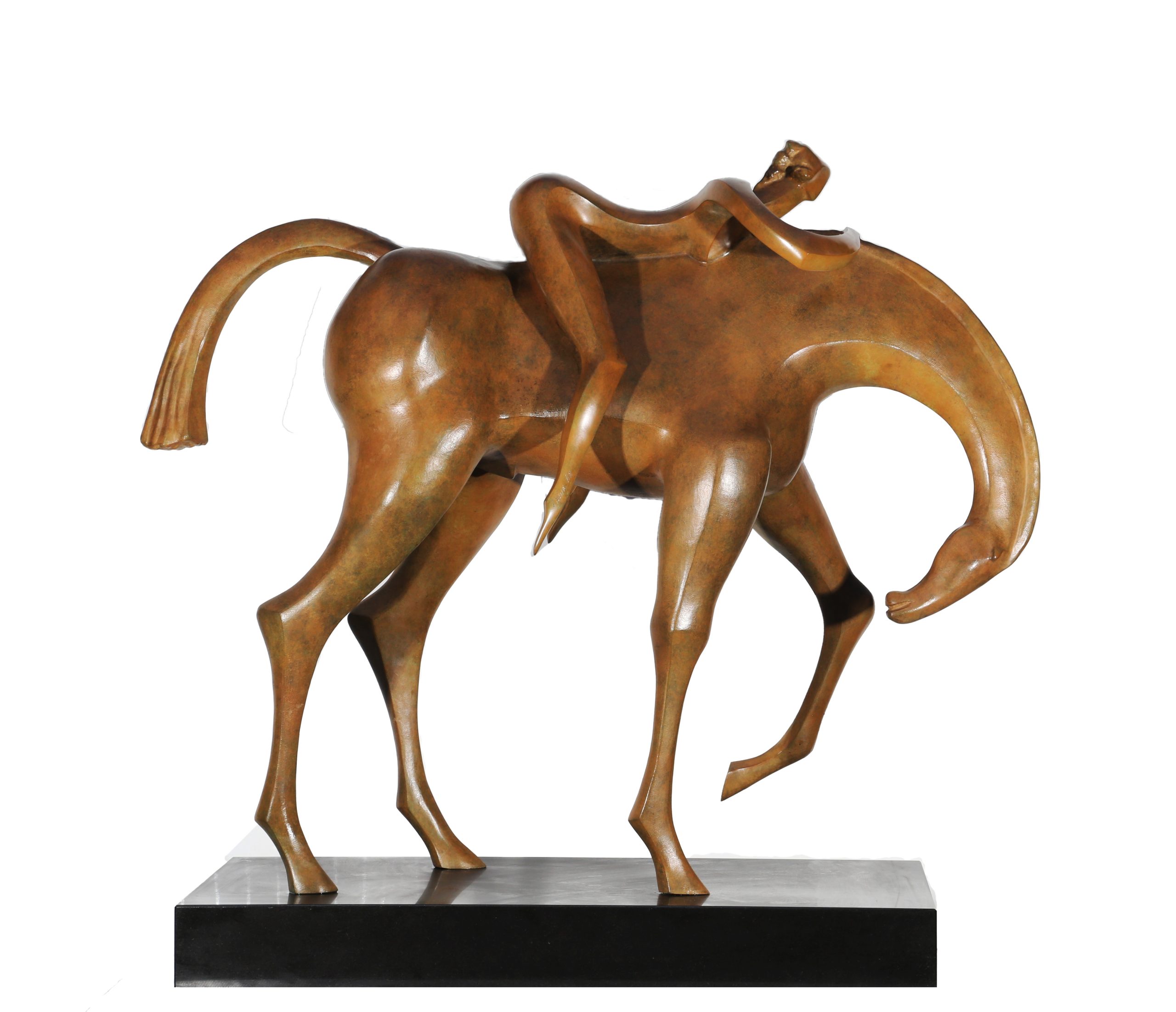 Large Bronze Horse and Rider Sculpture - Lady Godiva by Isaac Kahn (Edition of 6) - Image 4