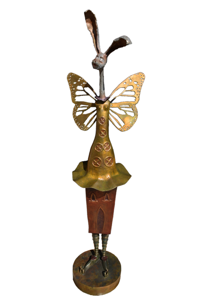 Large Bronze Abstract Figurative Sculpture – House of Luck (female) by Miguel Angel Martin del Campo Serrano (Unique) - Image 2
