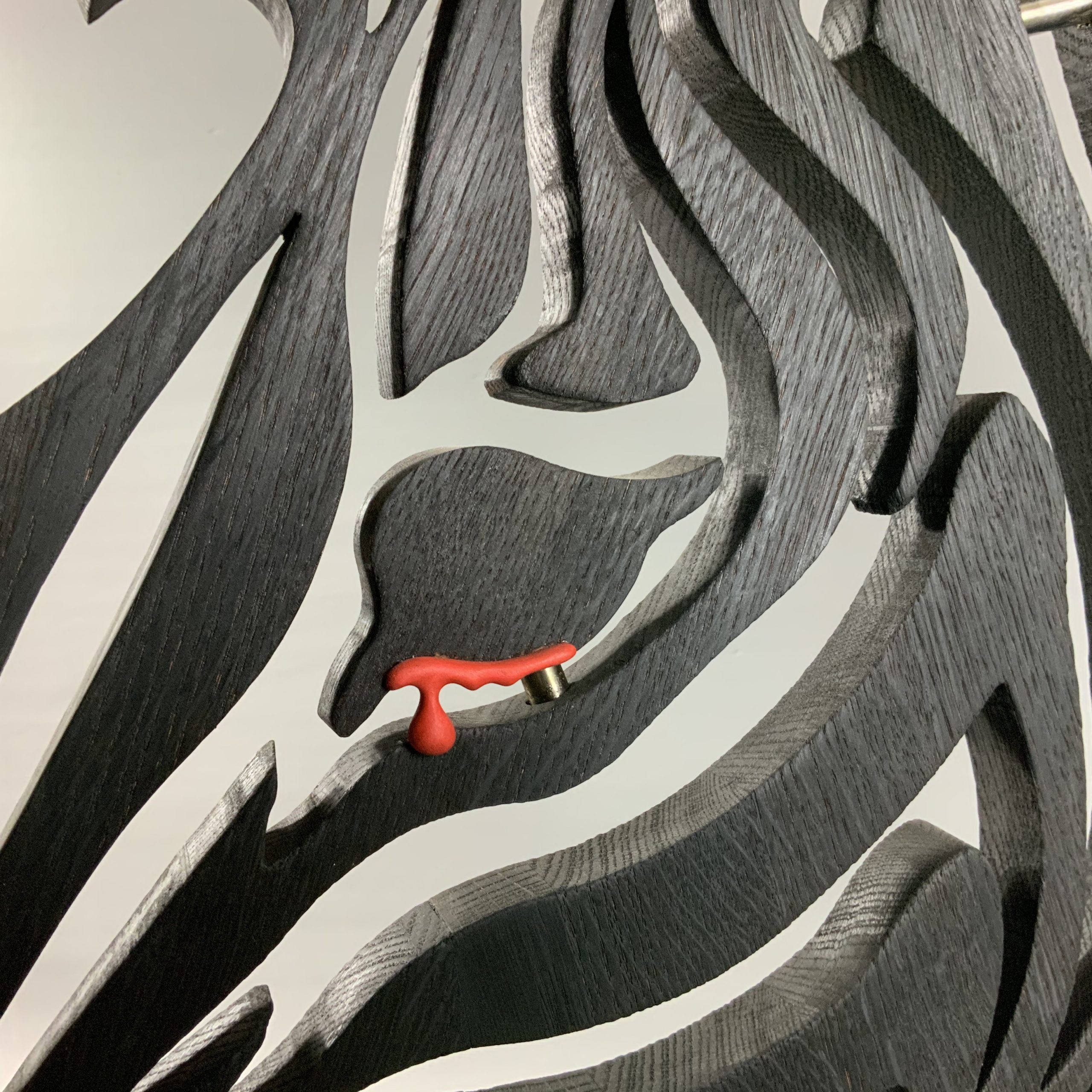 Tabletop Wood & Steel Zebra Sculpture - I Weep for Nature by Misti Leitz - Image 5