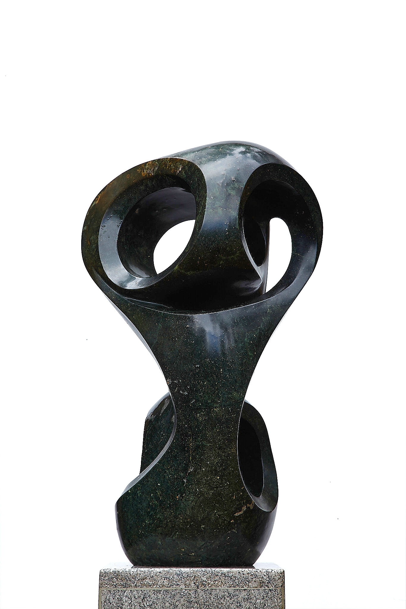 An abstract Shona sculpture made of Opal stone.