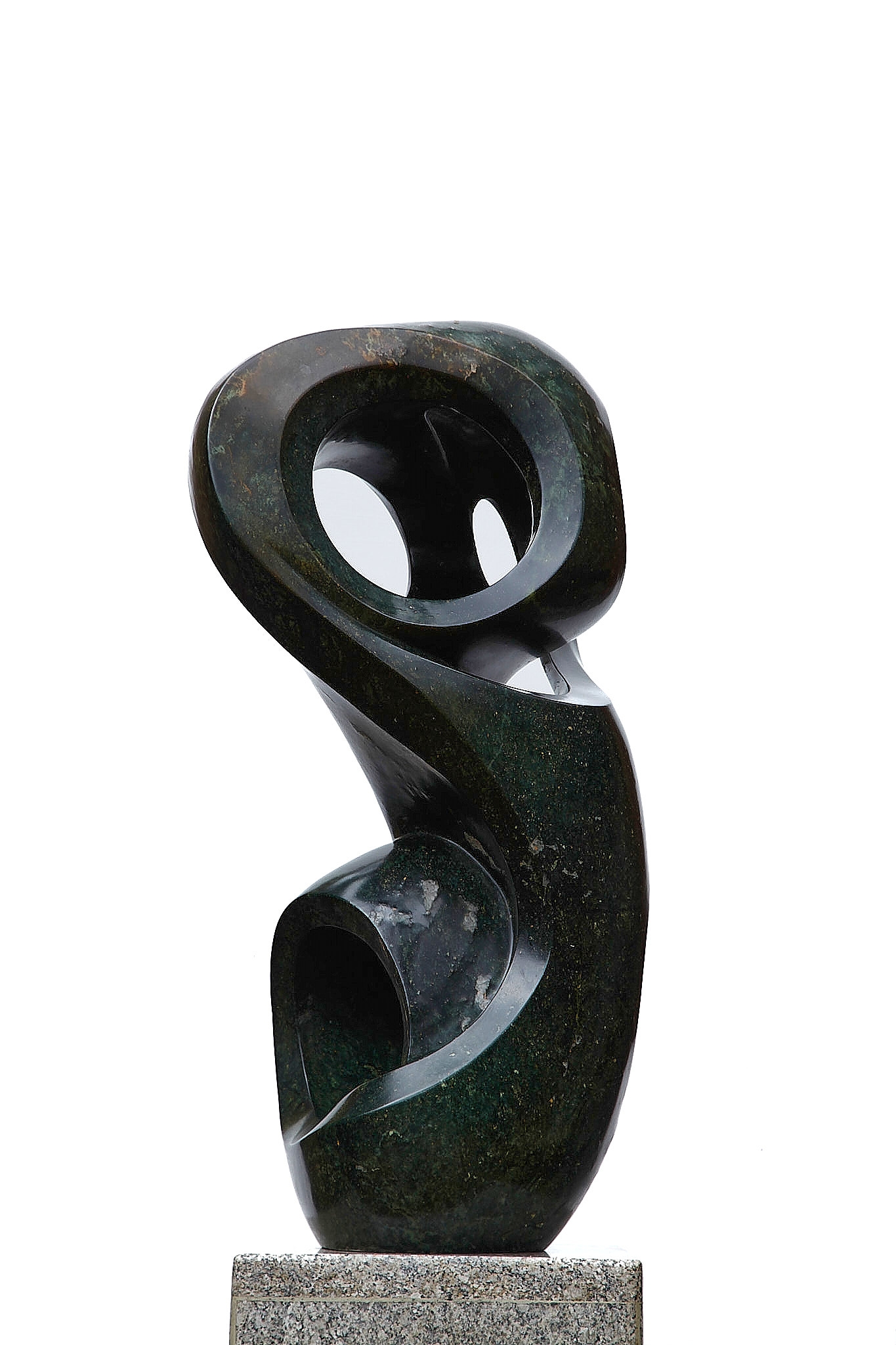An abstract Shona sculpture made of Opal stone.