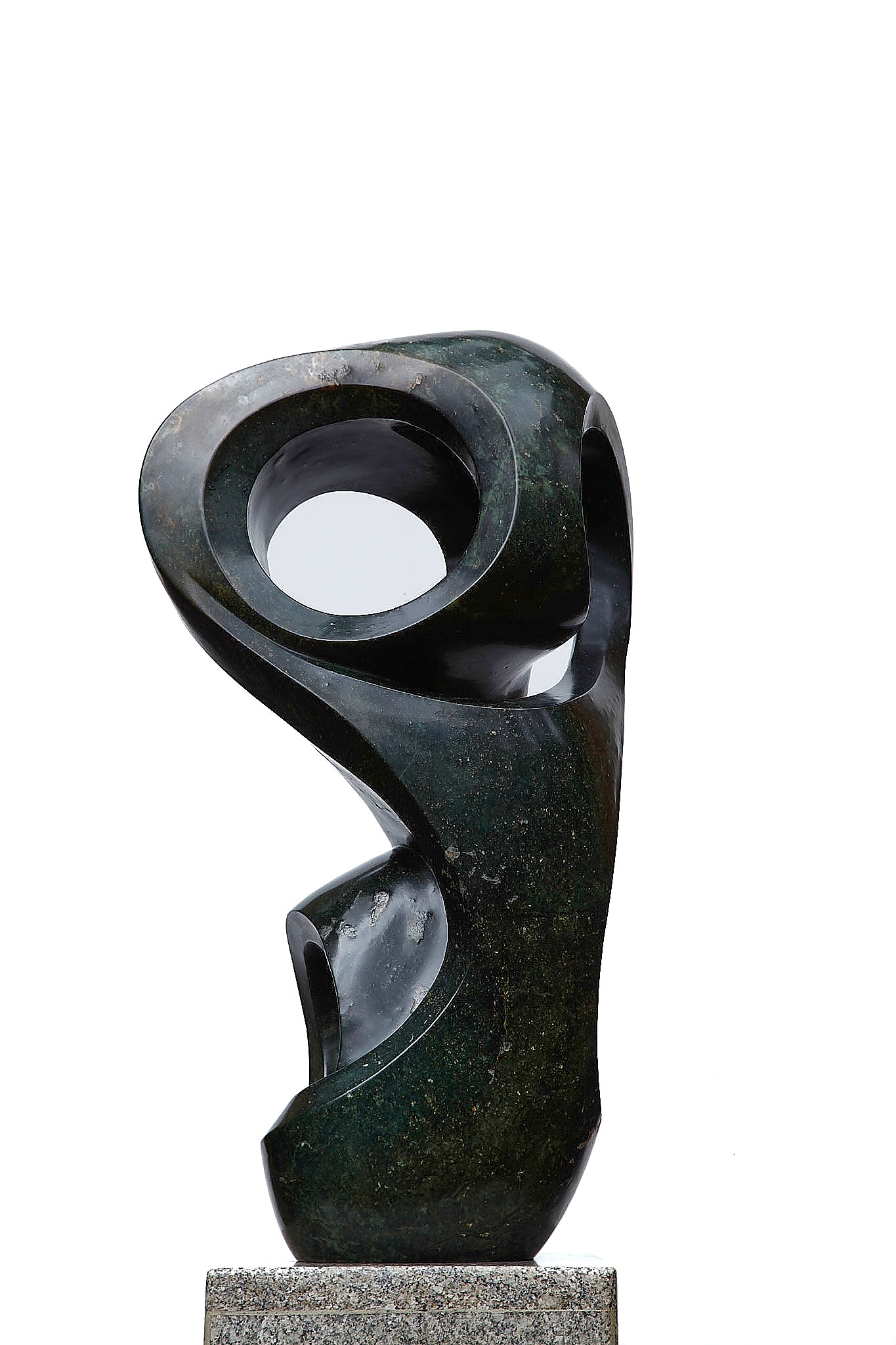An abstract Shona sculpture made of Opal stone.