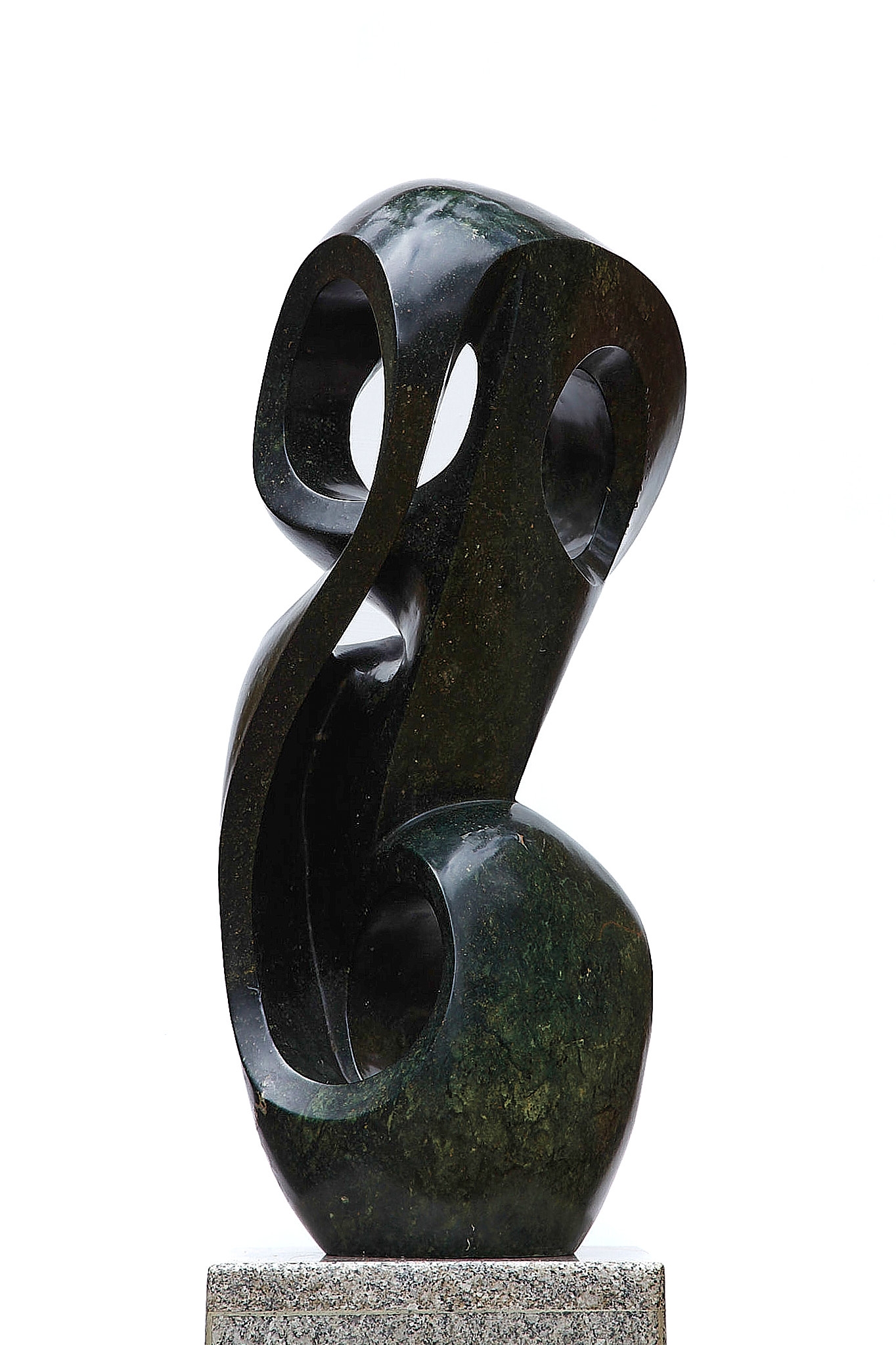 An abstract Shona sculpture made of Opal stone.