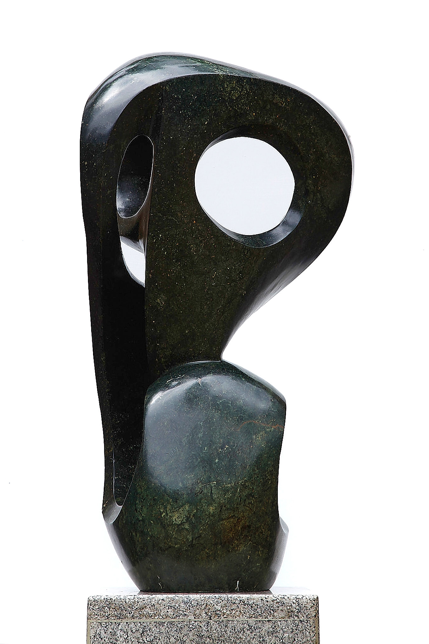 An abstract Shona sculpture made of Opal stone.