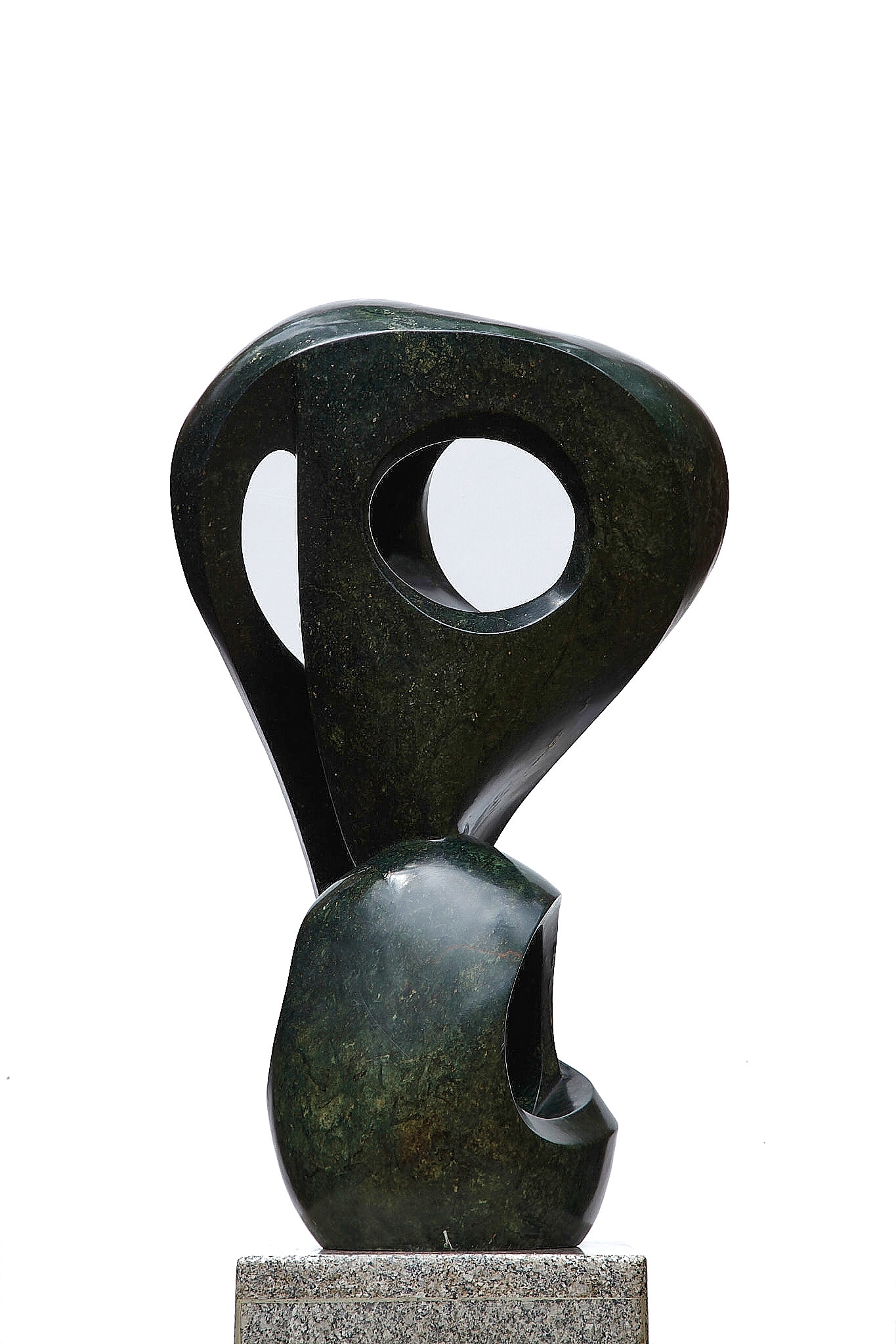 An abstract Shona sculpture made of Opal stone.