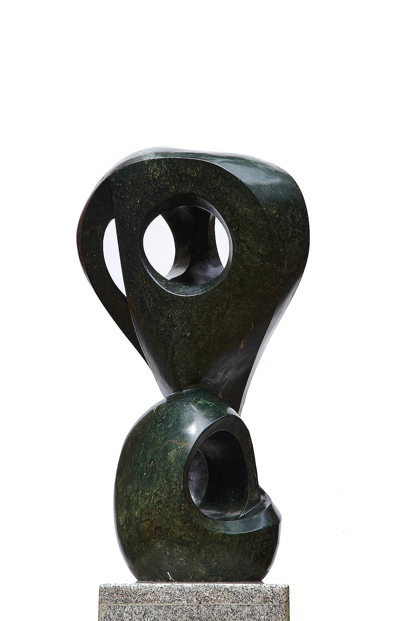 An abstract Shona sculpture made of Opal stone.