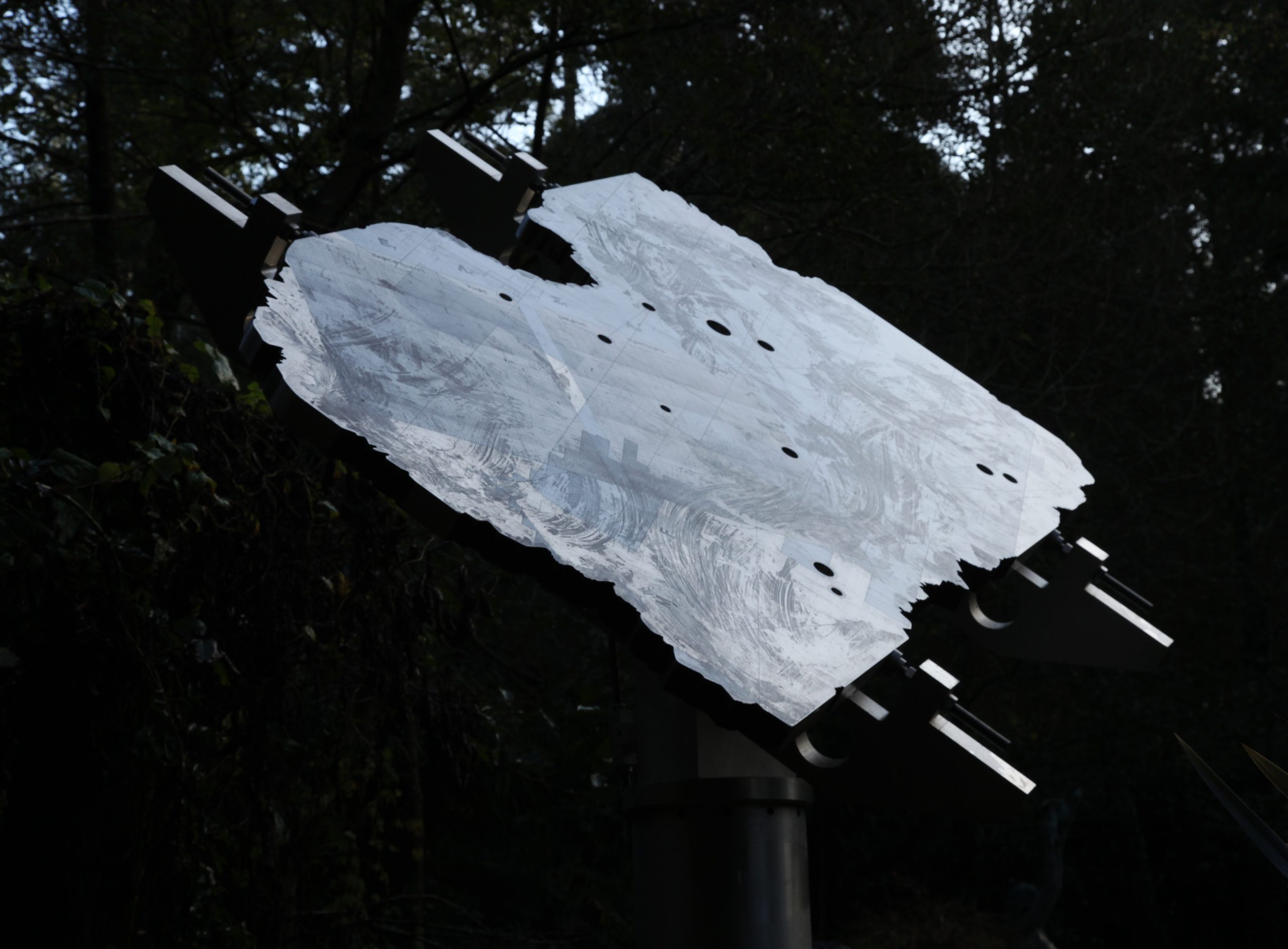 Monumental Industrial Abstract Steel Sculpture suitable for garden or public setting