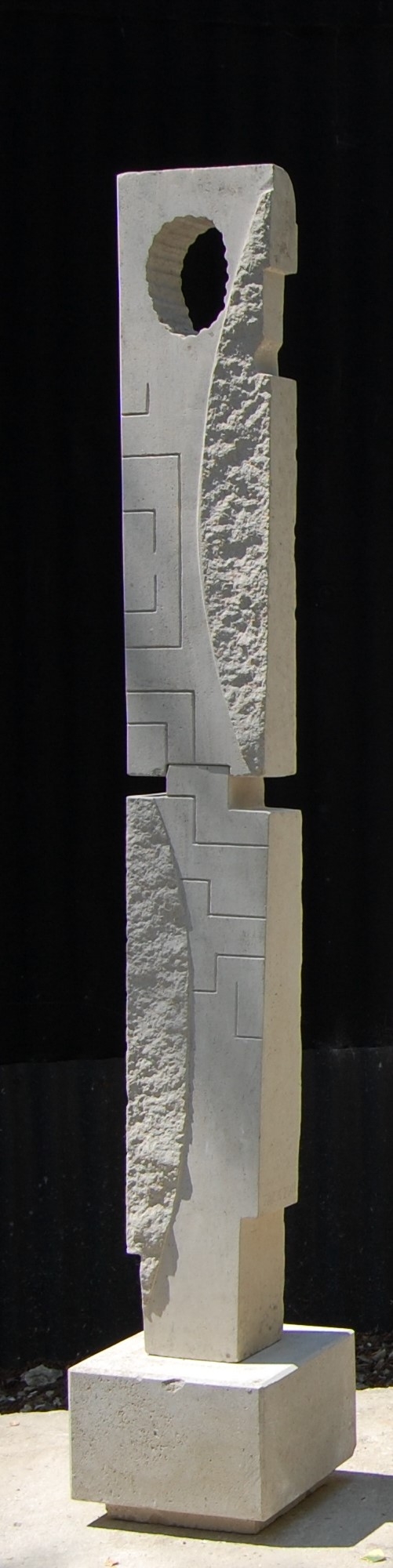 Large Abstract White Stone Sculpture - Sentinal by Richard Jack (Unique) - Image 2