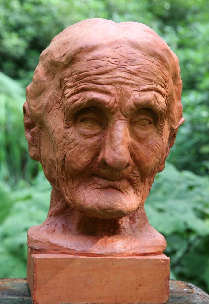Terracotta Sculpture of an Old lady's Head