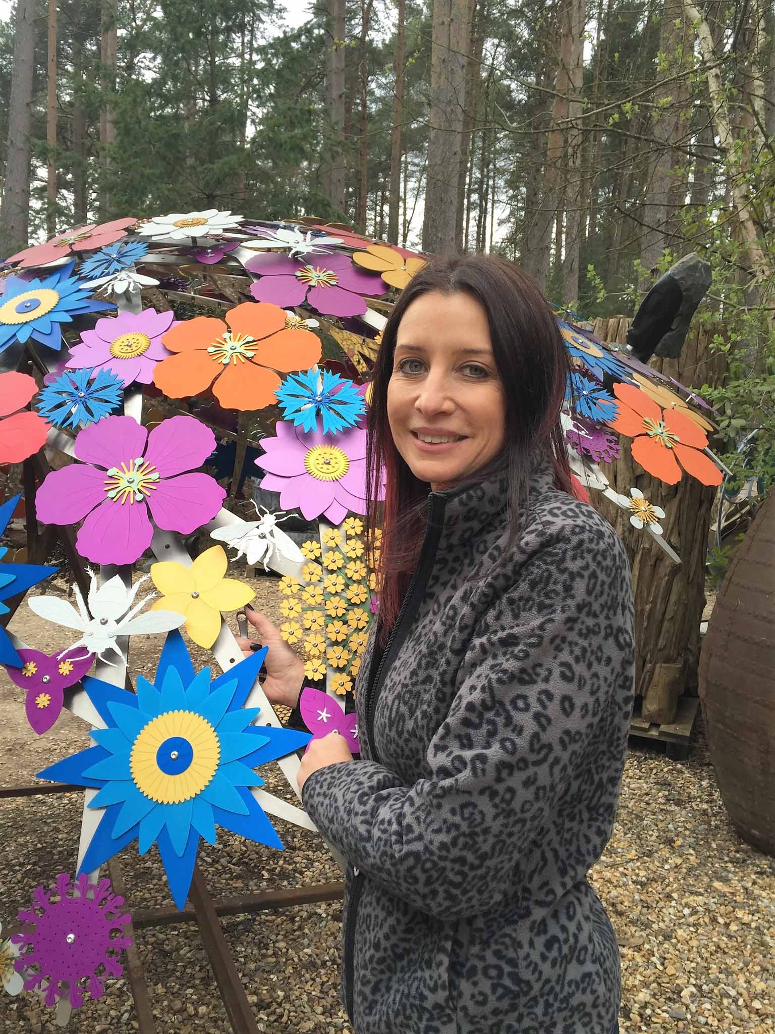 Monumental Metal Colourful Floral Sculpture - Sun Canopy II by Ruth Moilliet (Unique) - Image 2
